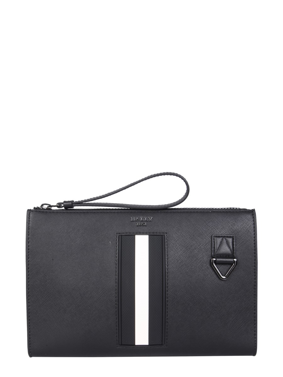 Bally men's leather clutch bag hotsell