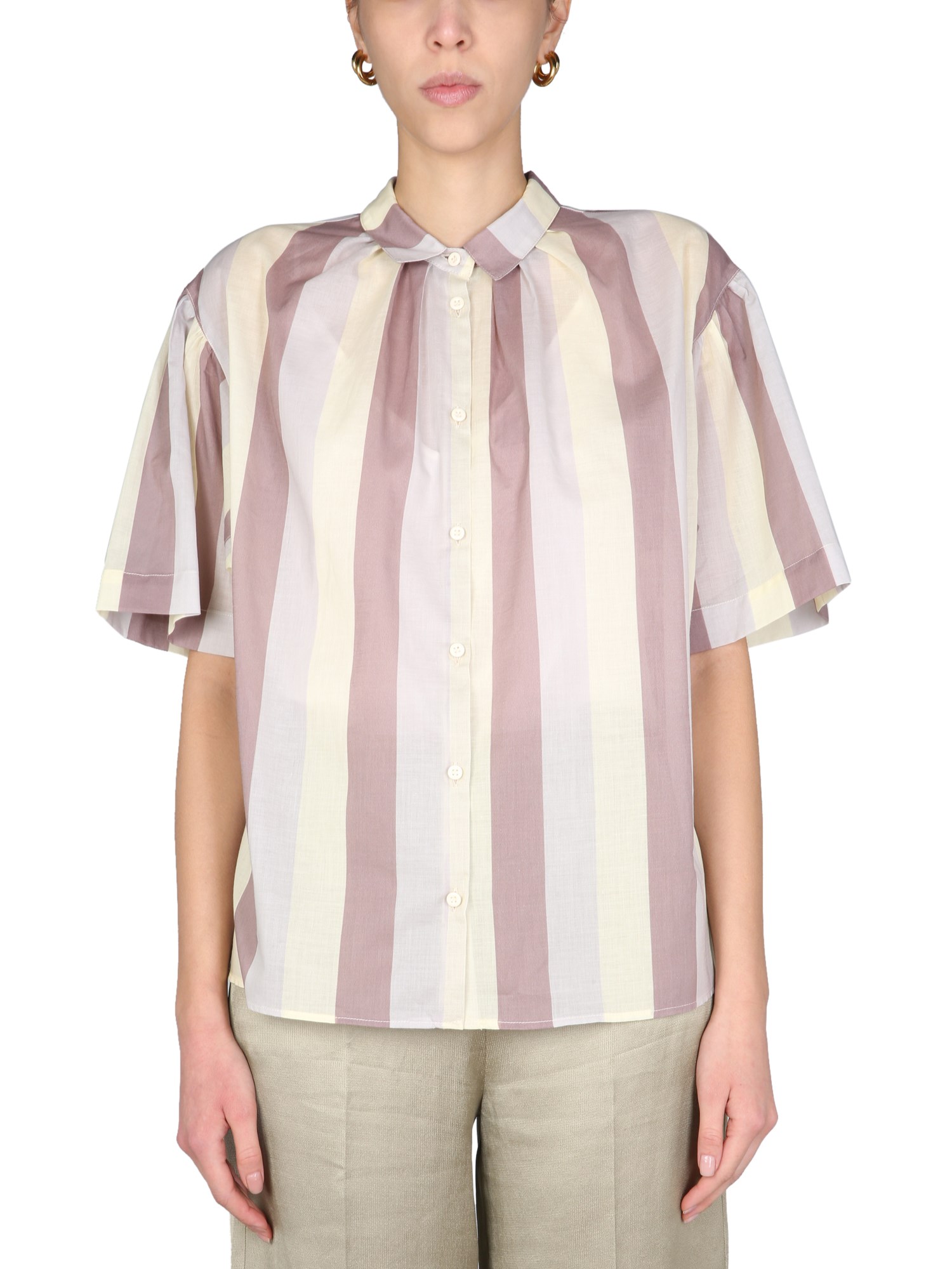 alysi striped pattern shirt