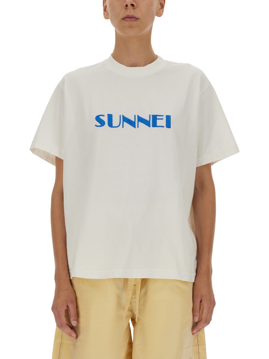 Tシャツ・カットソー SUNNEI WHITE COTTON T-SHIRT SSENSE Exclusive White T-Shirt by SUNNEI on Sale