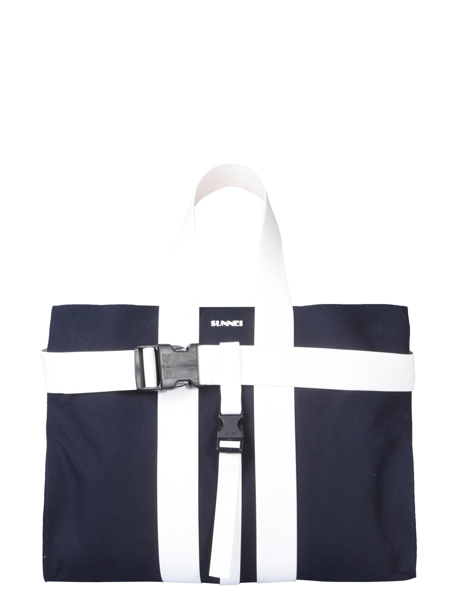 Sunnei Parallelepiped Messenger Bag In Blue