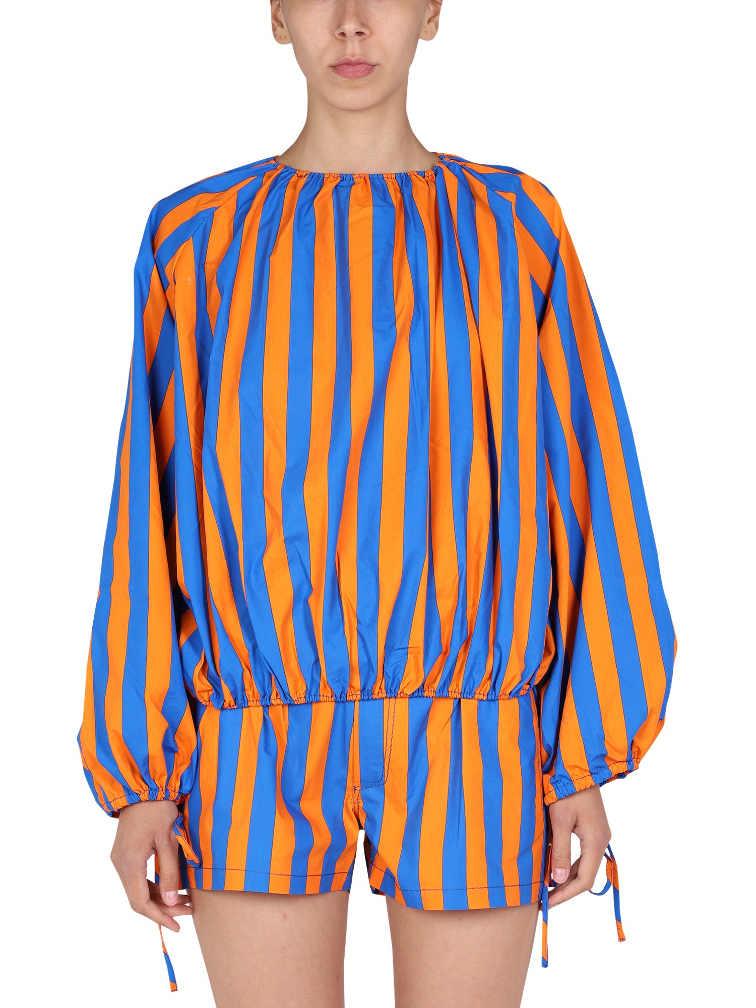 Shop Sunnei Striped Pattern Shirt In Multicolour