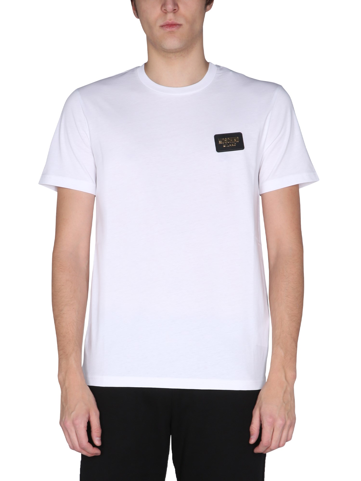 moschino t-shirt with logo patch