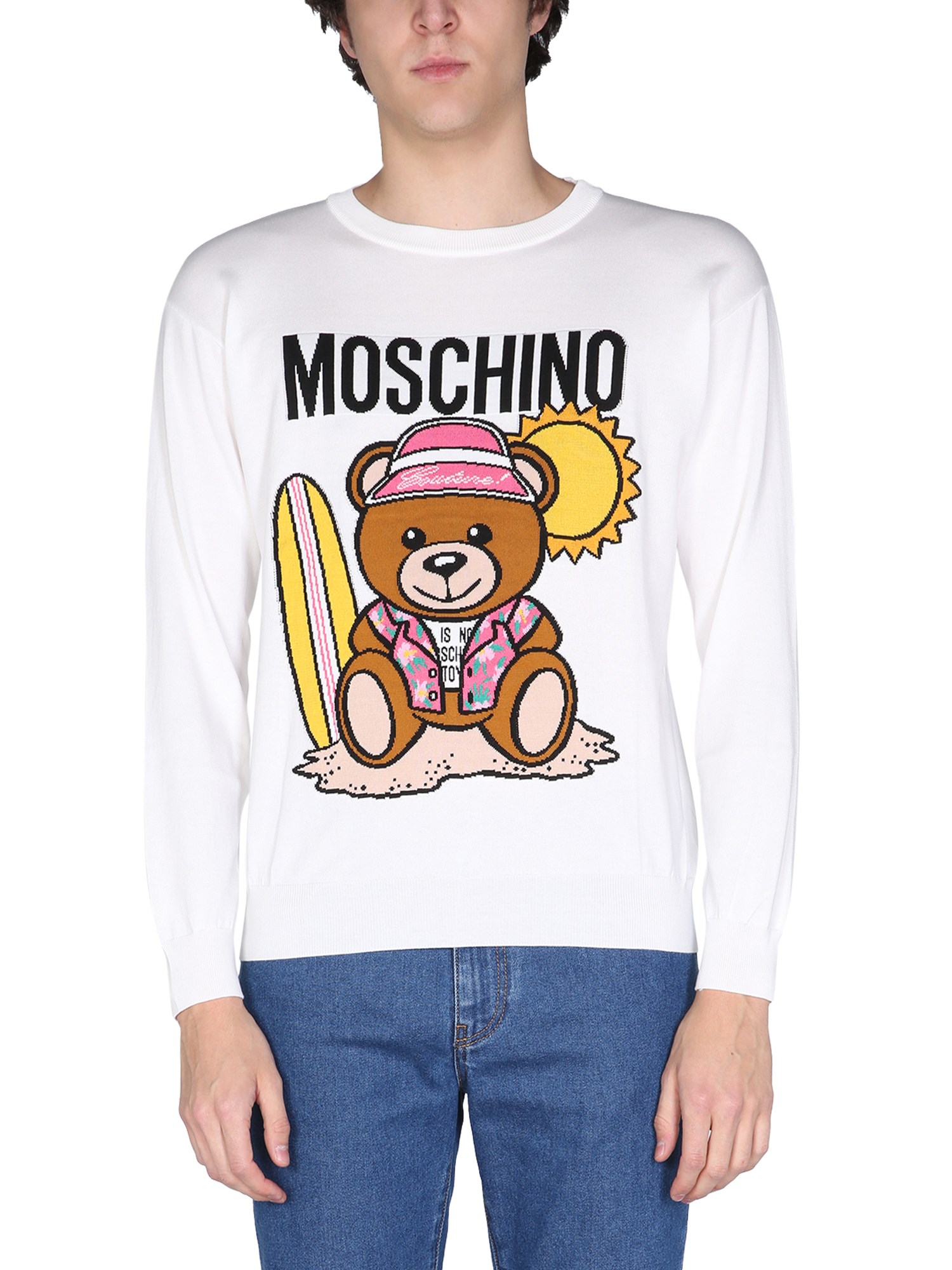 moschino "surfer teddy bear" sweater