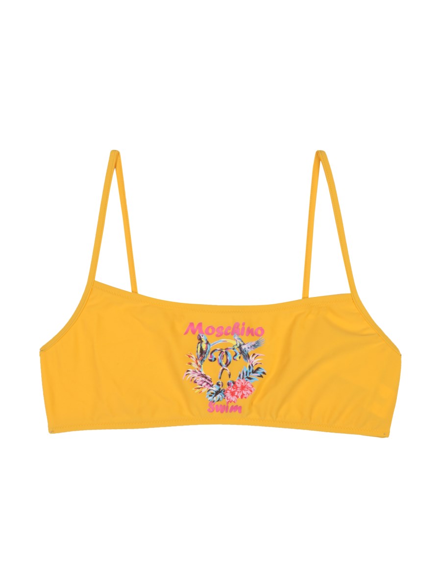 MOSCHINO TOP BIKINI "PARROT" IN NYLON