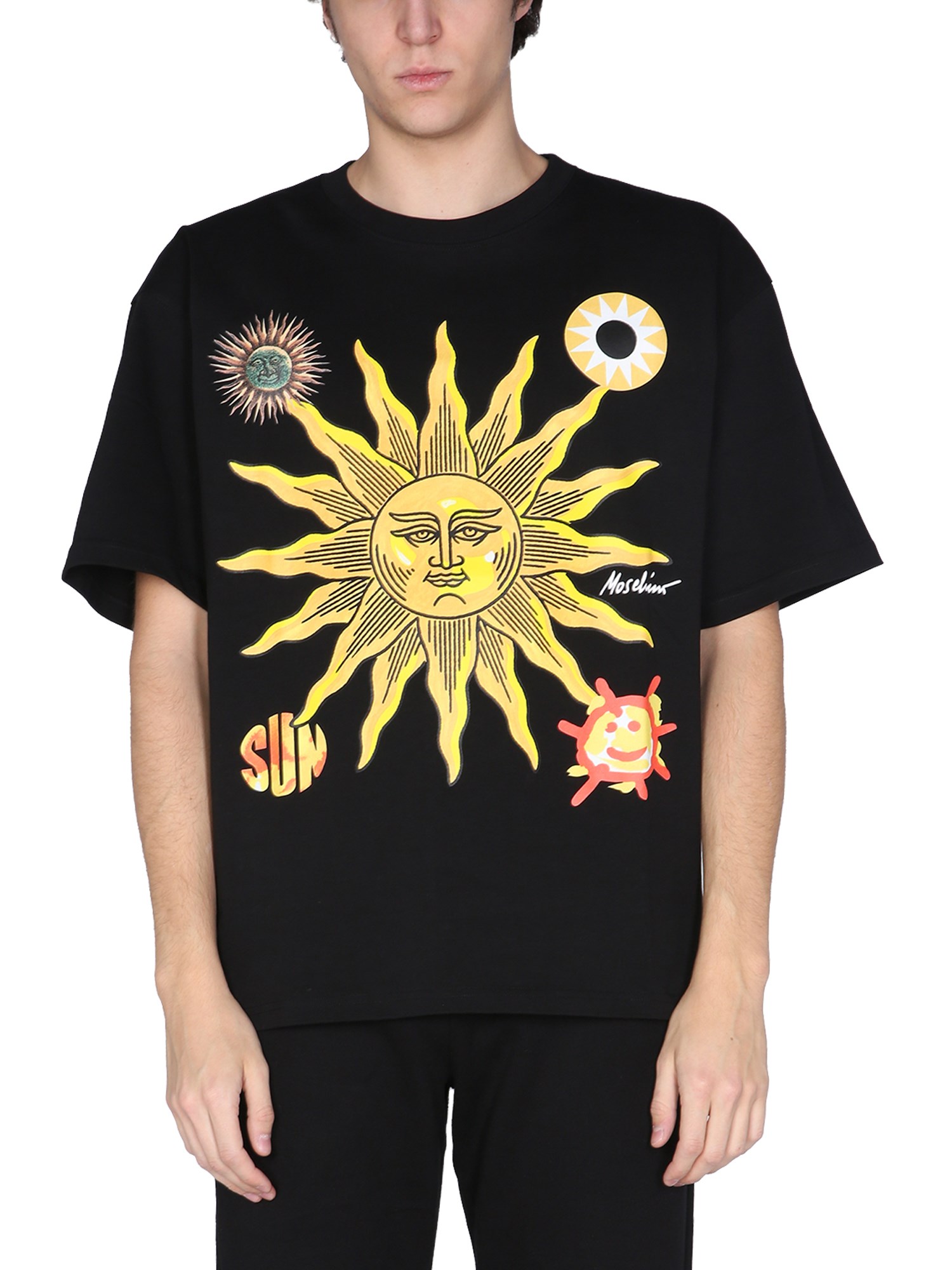 moschino "sun smiley" t-shirt