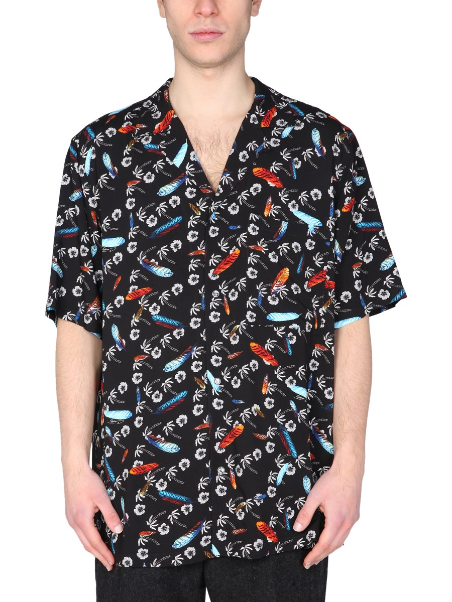 MARCELO BURLON COUNTY OF MILAN CAMICIA "HAWAII" IN VISCOSA