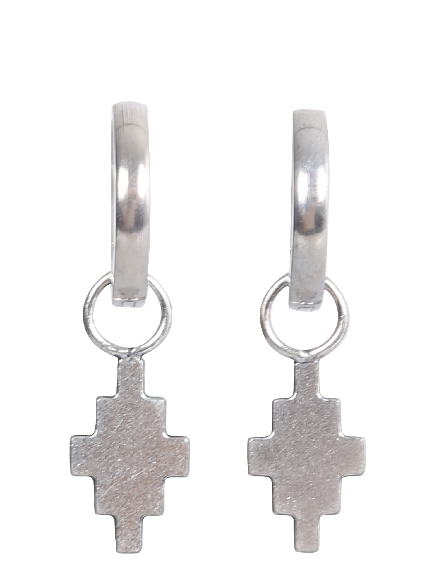 marcelo burlon county of milan hoop earrings with cross pendant