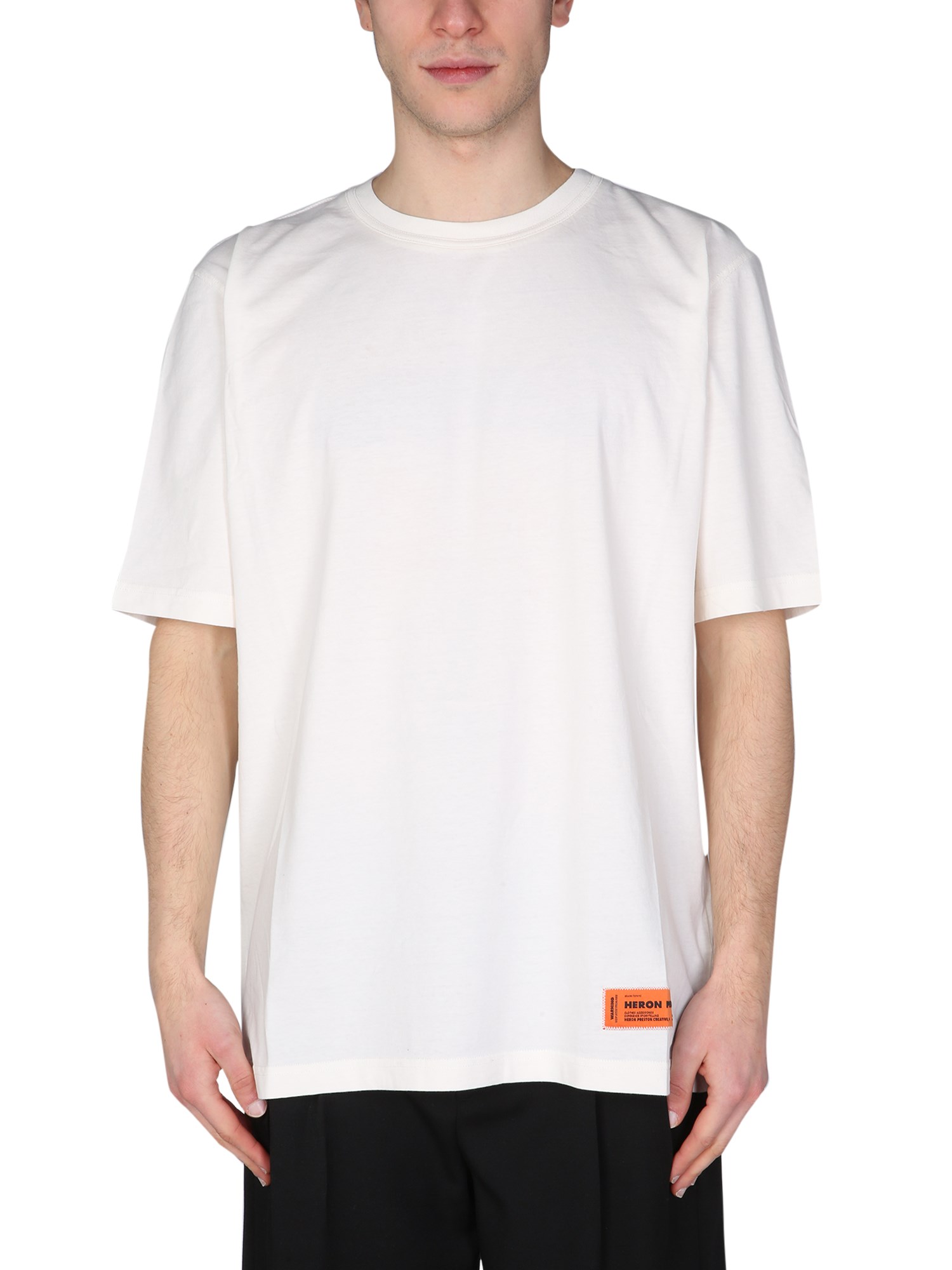 heron preston t-shirt with logo patch