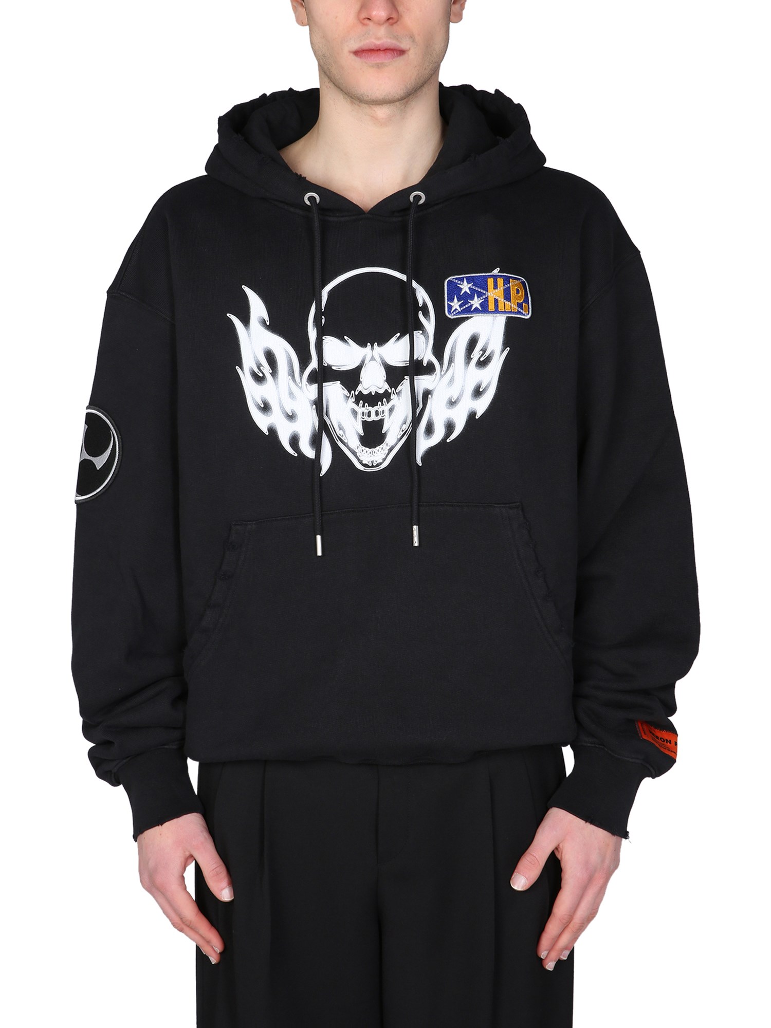 heron preston "fleming skull" sweatshirt