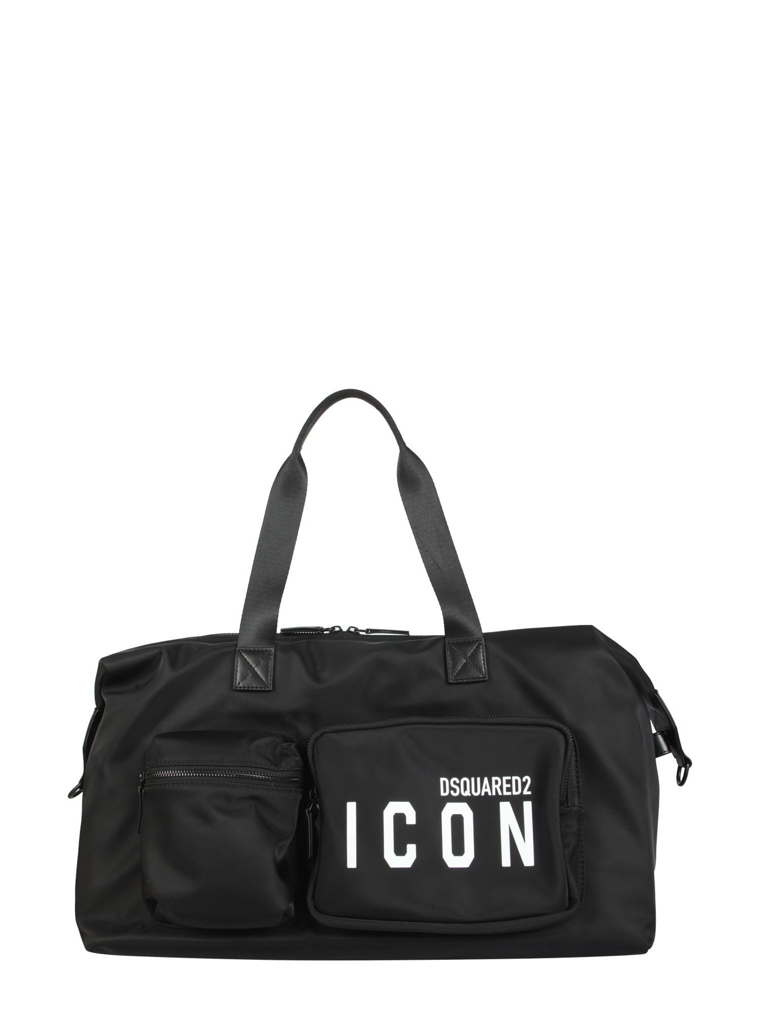 dsquared duffle bag with icon print