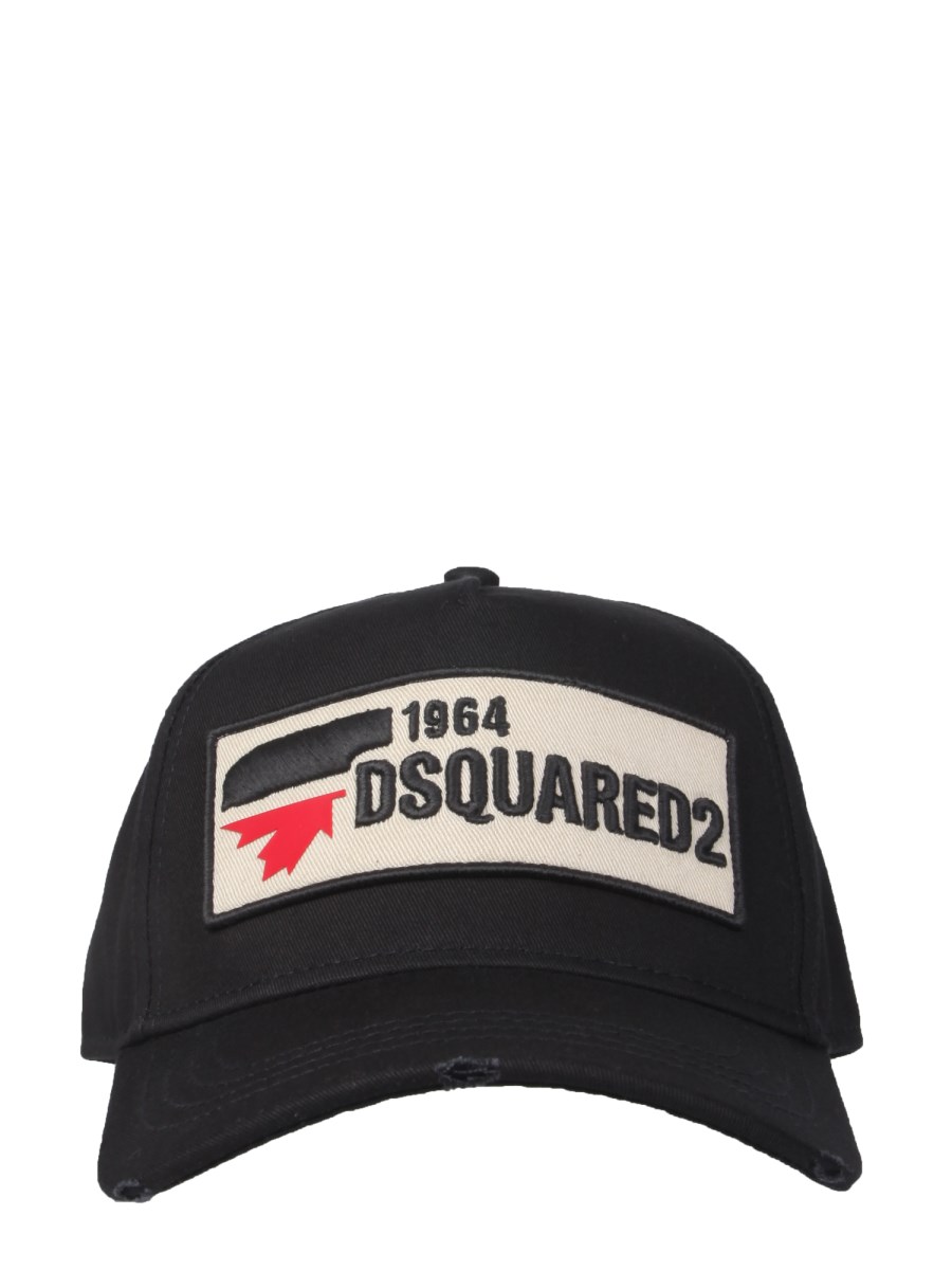 Dsquared2 hat in cotton with logo patch