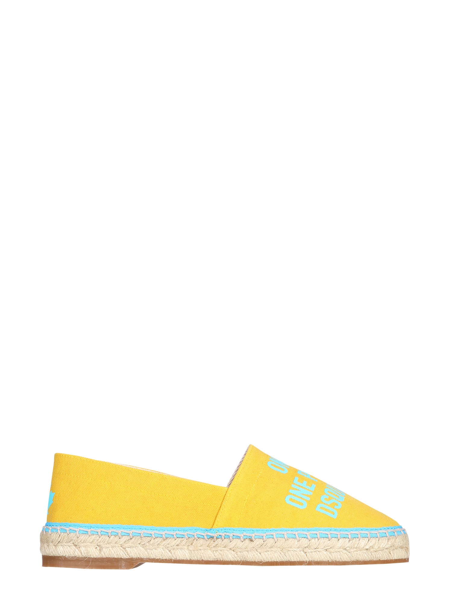Dsquared2 Organic Canvas Espadrilles In Yellow
