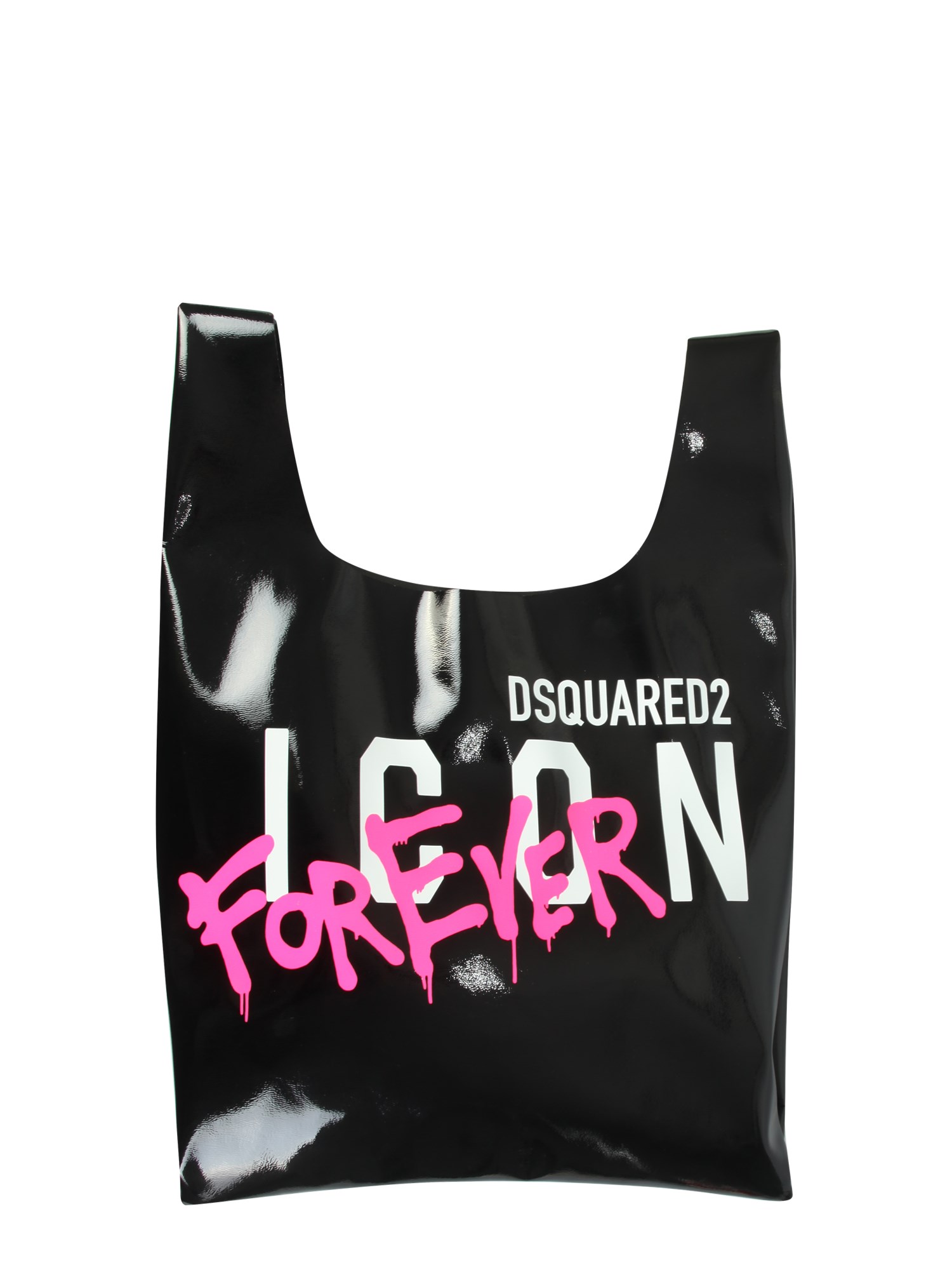 dsquared shopping bag with icon forever print