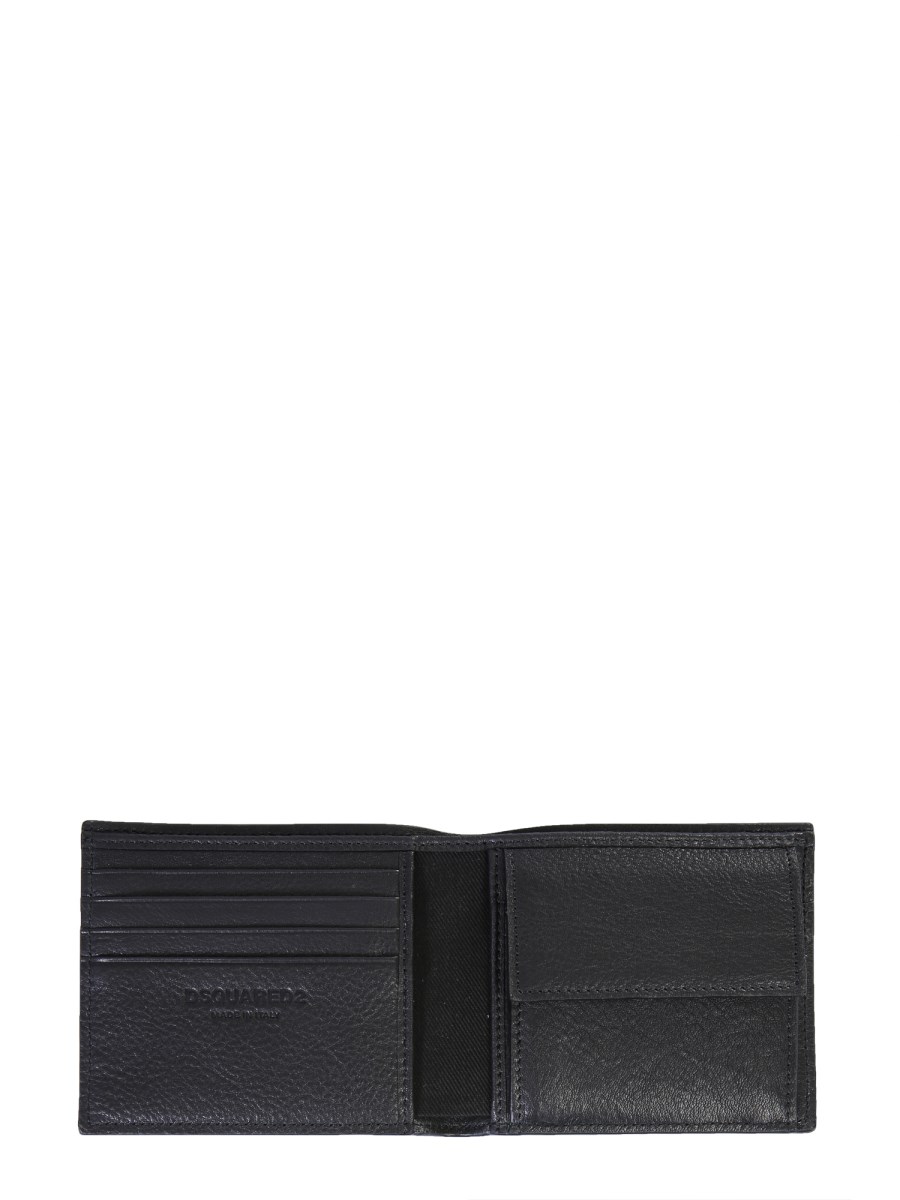 DSQUARED - LEATHER BIFOLD WALLET WITH LOGO - Eleonora Bonucci