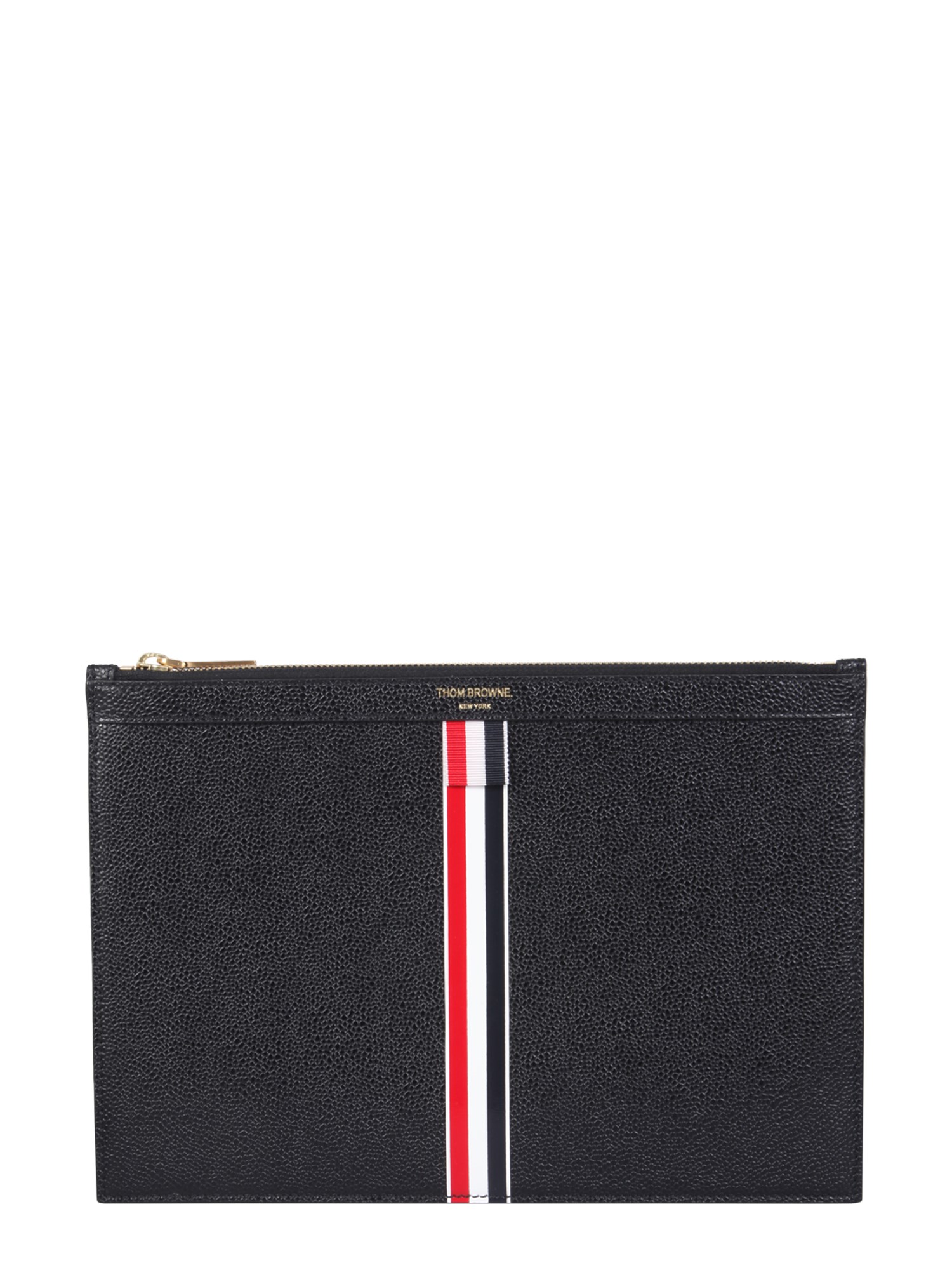 thom browne small tablet holder with zip