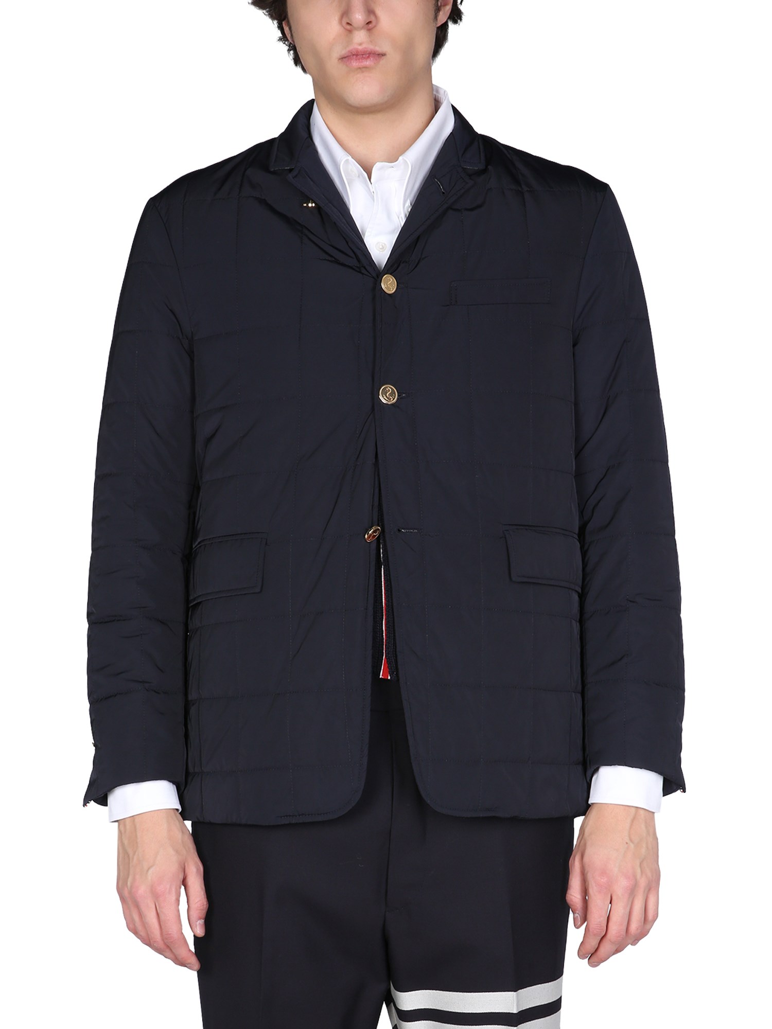 thom browne crew neck down jacket