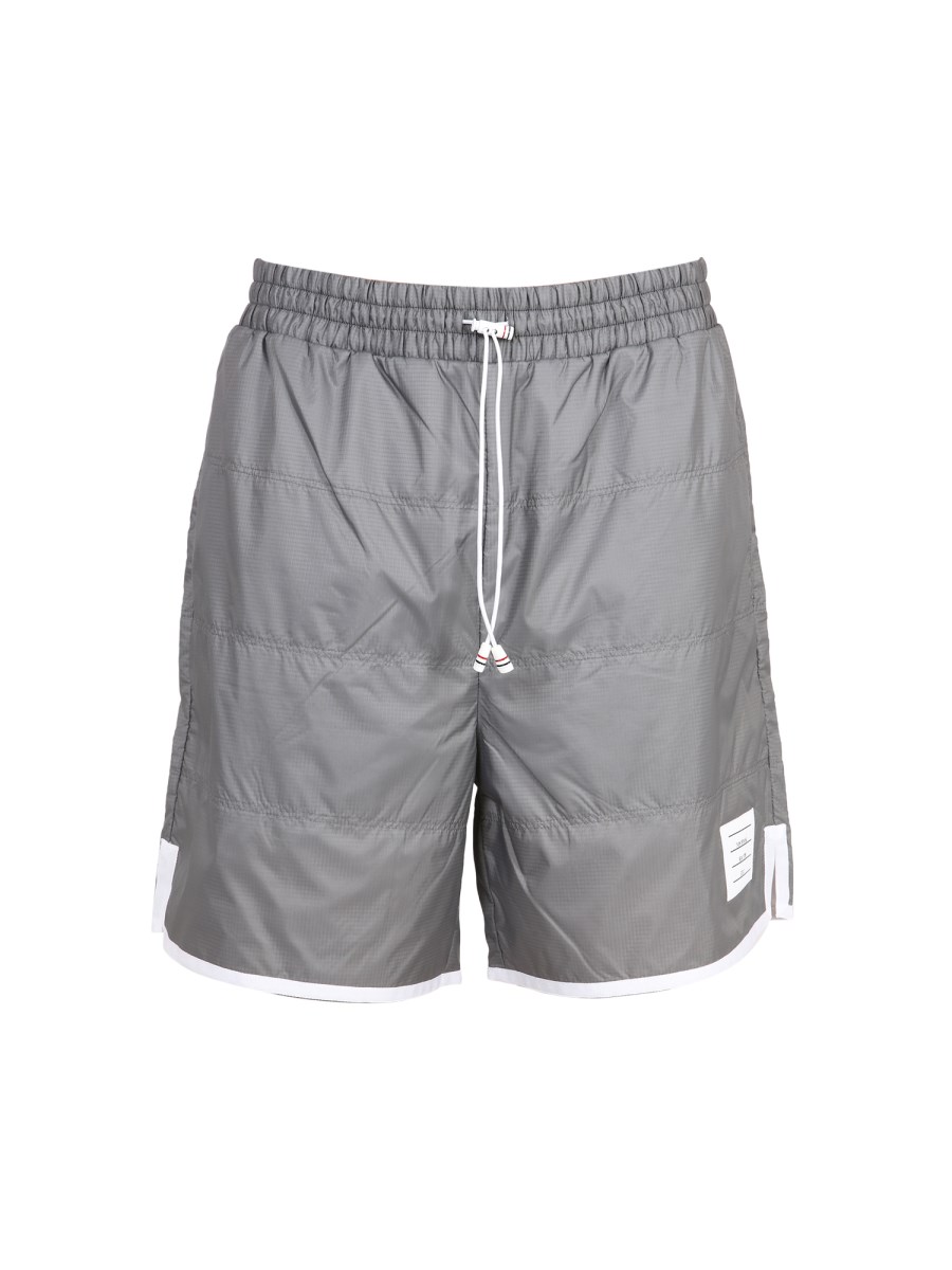 THOM BROWNE BERMUDA SPORTIVO IN RIPSTOP CON FODERA IN JERSEY