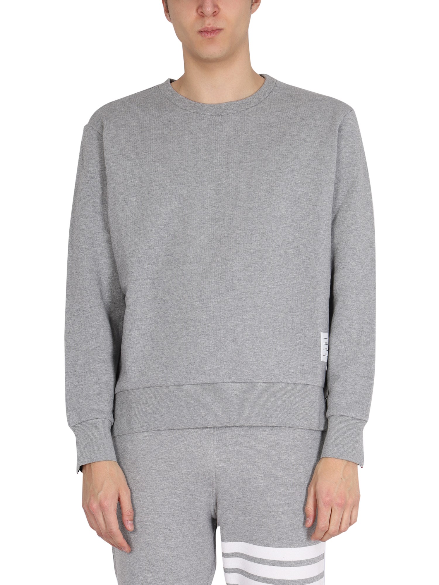 thom browne sweatshirt with tricolor inlay