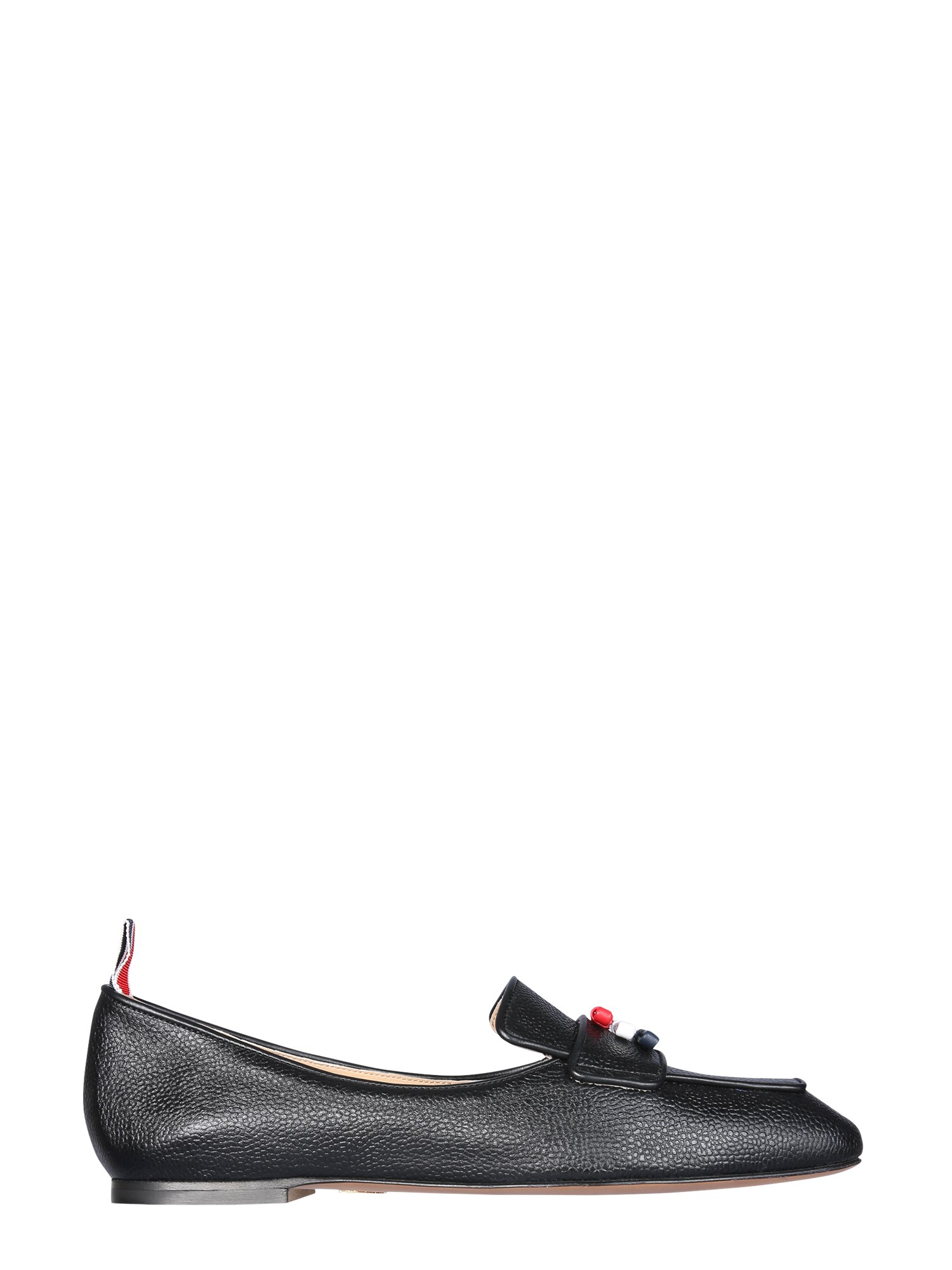 thom browne moccasins with three bows