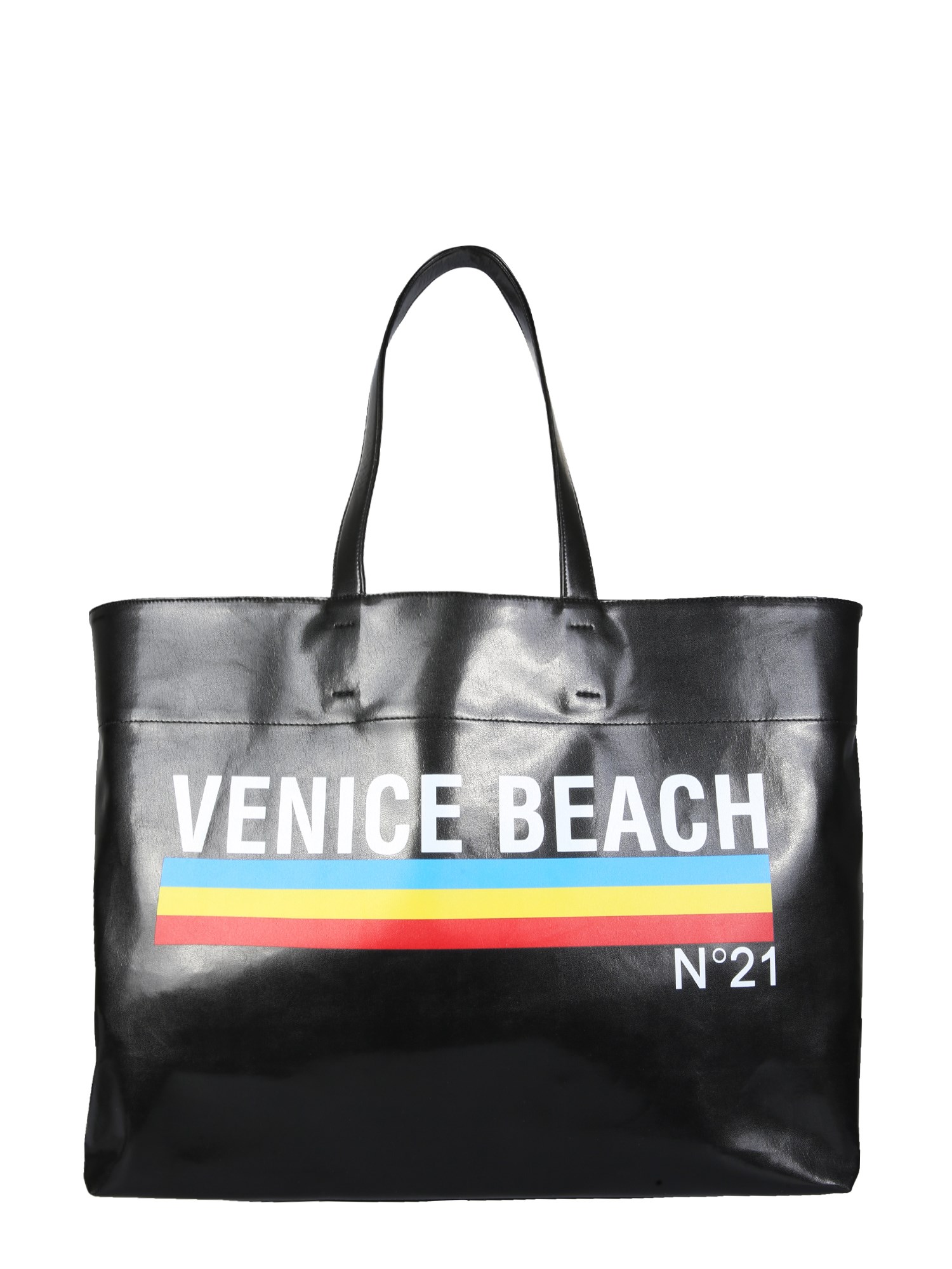 n°21 maxi shopping bag with slogan