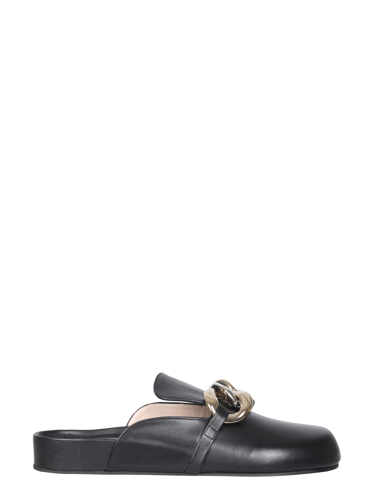 n°21 mules with oversized chain
