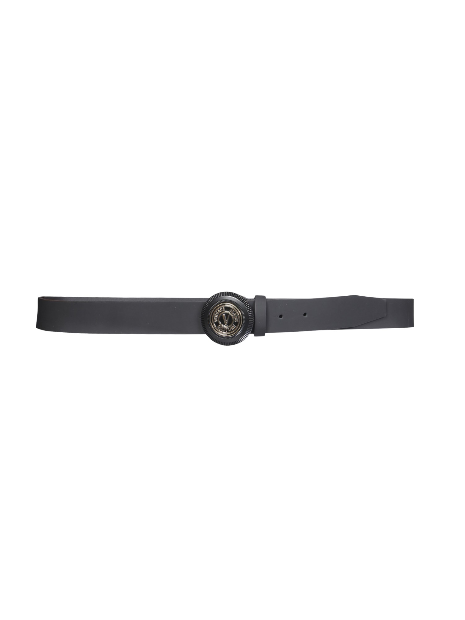 versace jeans couture belt with v-emblem buckle