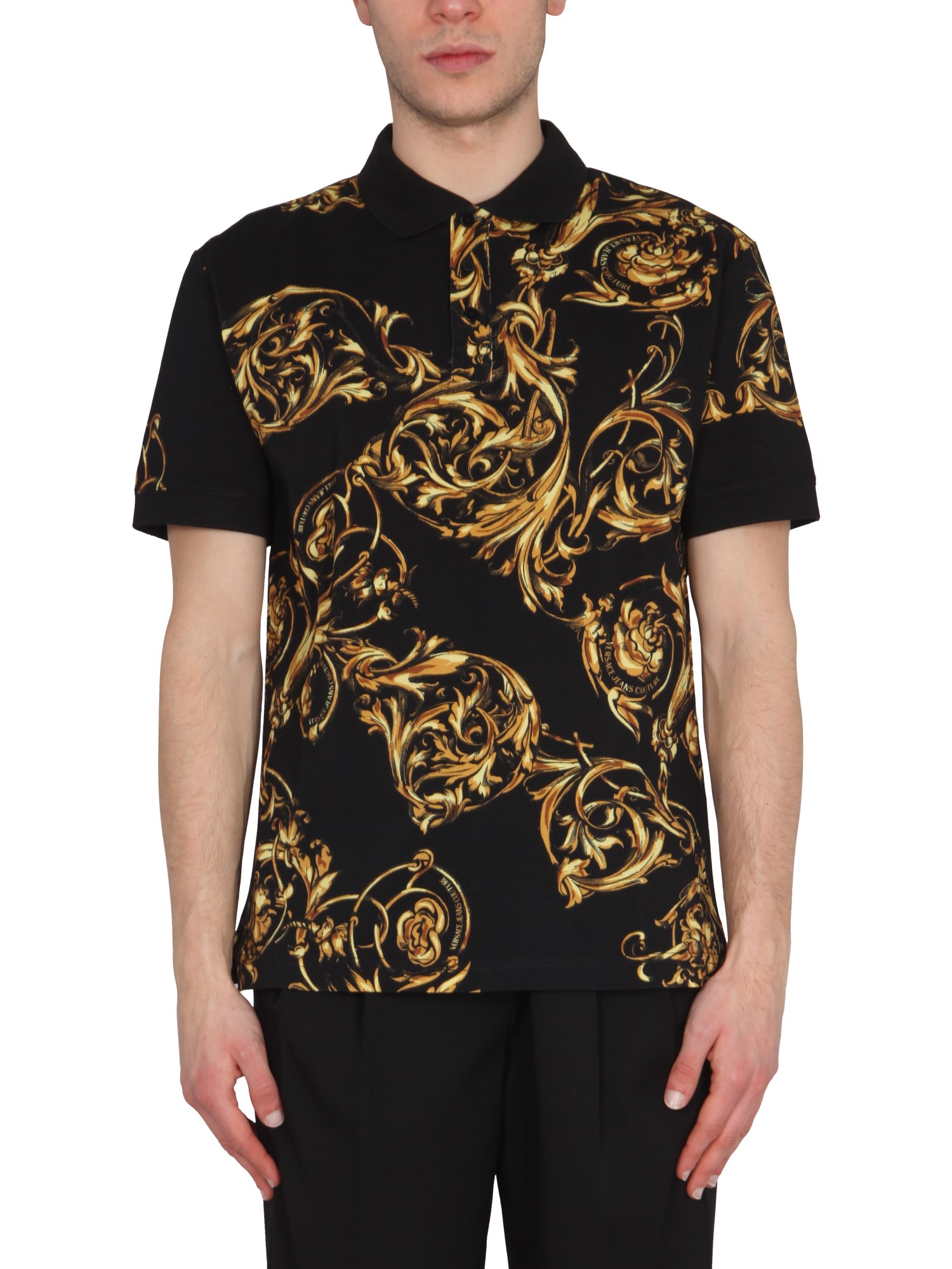 versace jeans couture slim fit polo