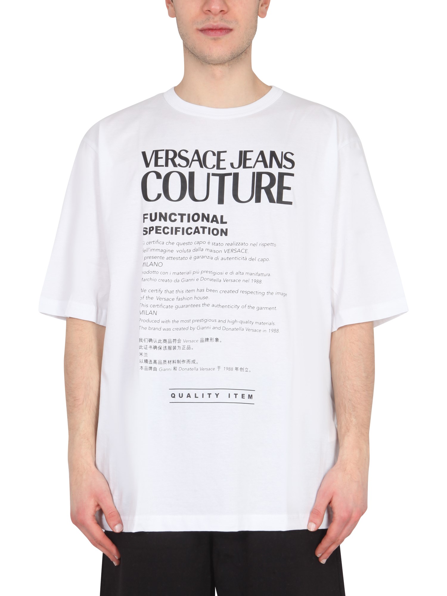 versace jeans couture logo print t-shirt