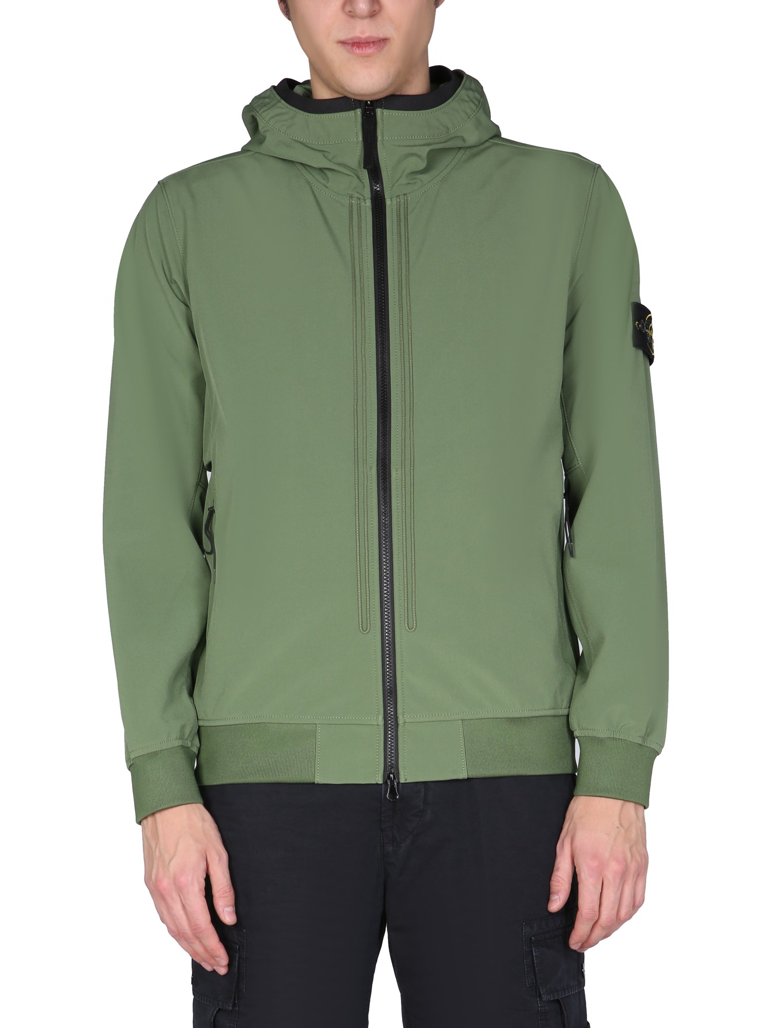 stone island jacket with logo