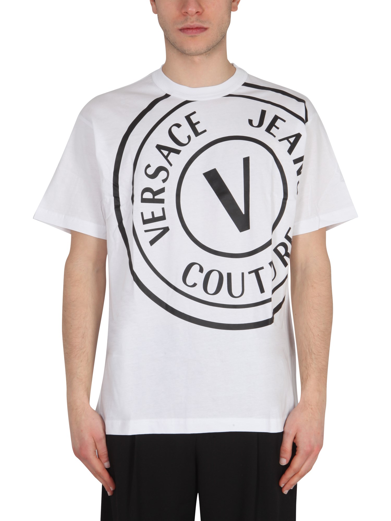 versace jeans couture t-shirt with logo print