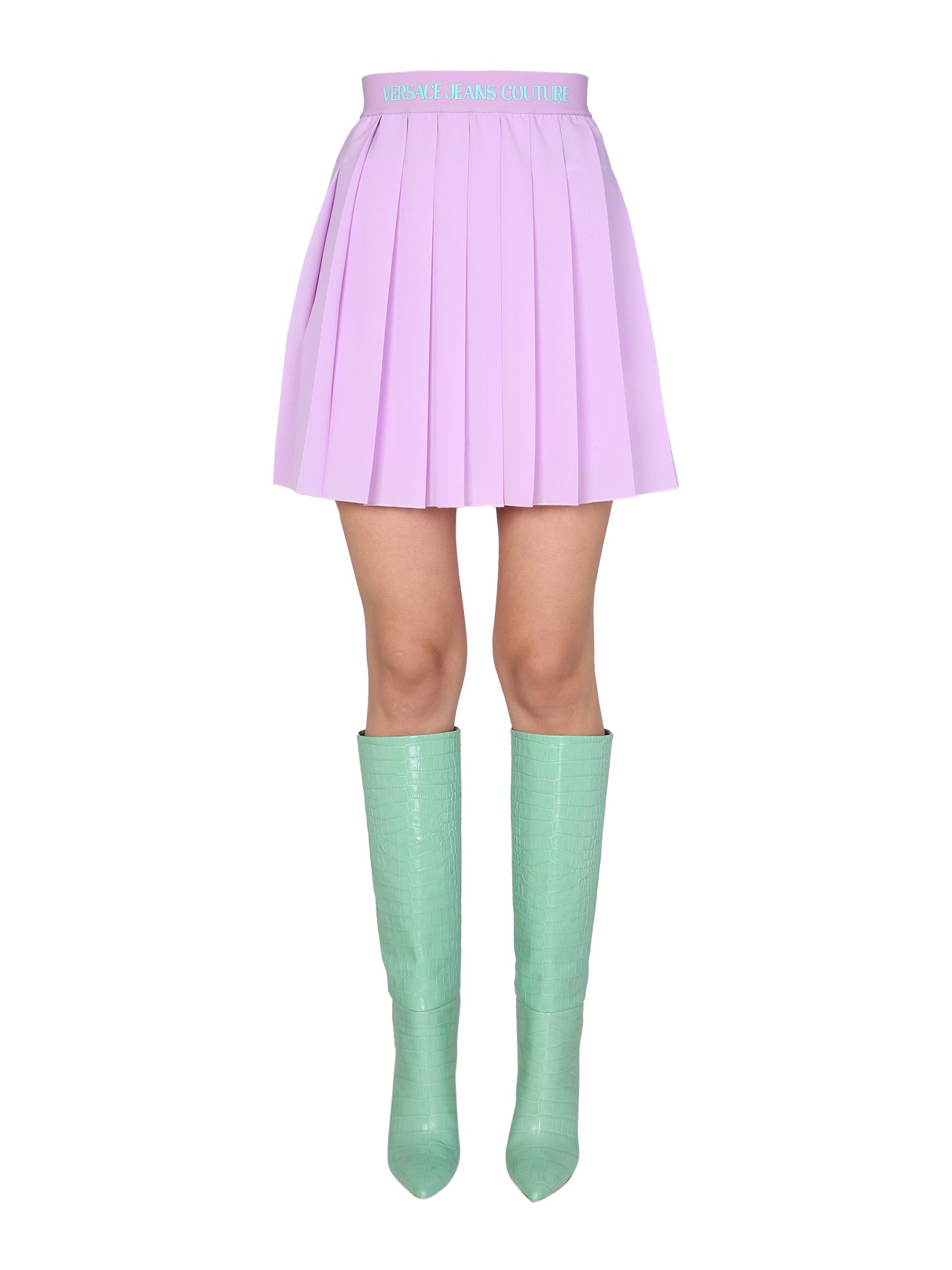 versace jeans couture pleated skirt