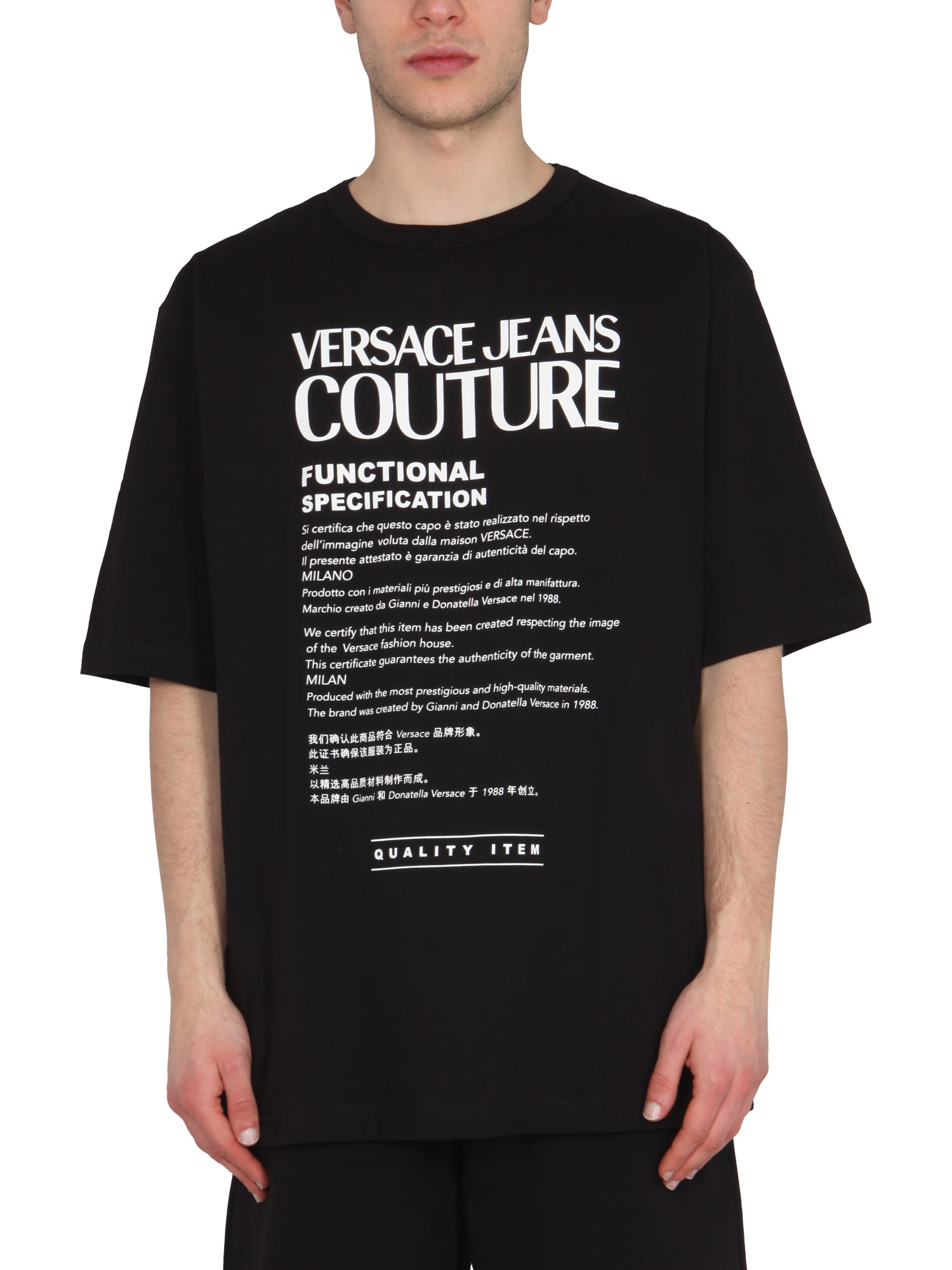 versace jeans couture logo print t-shirt