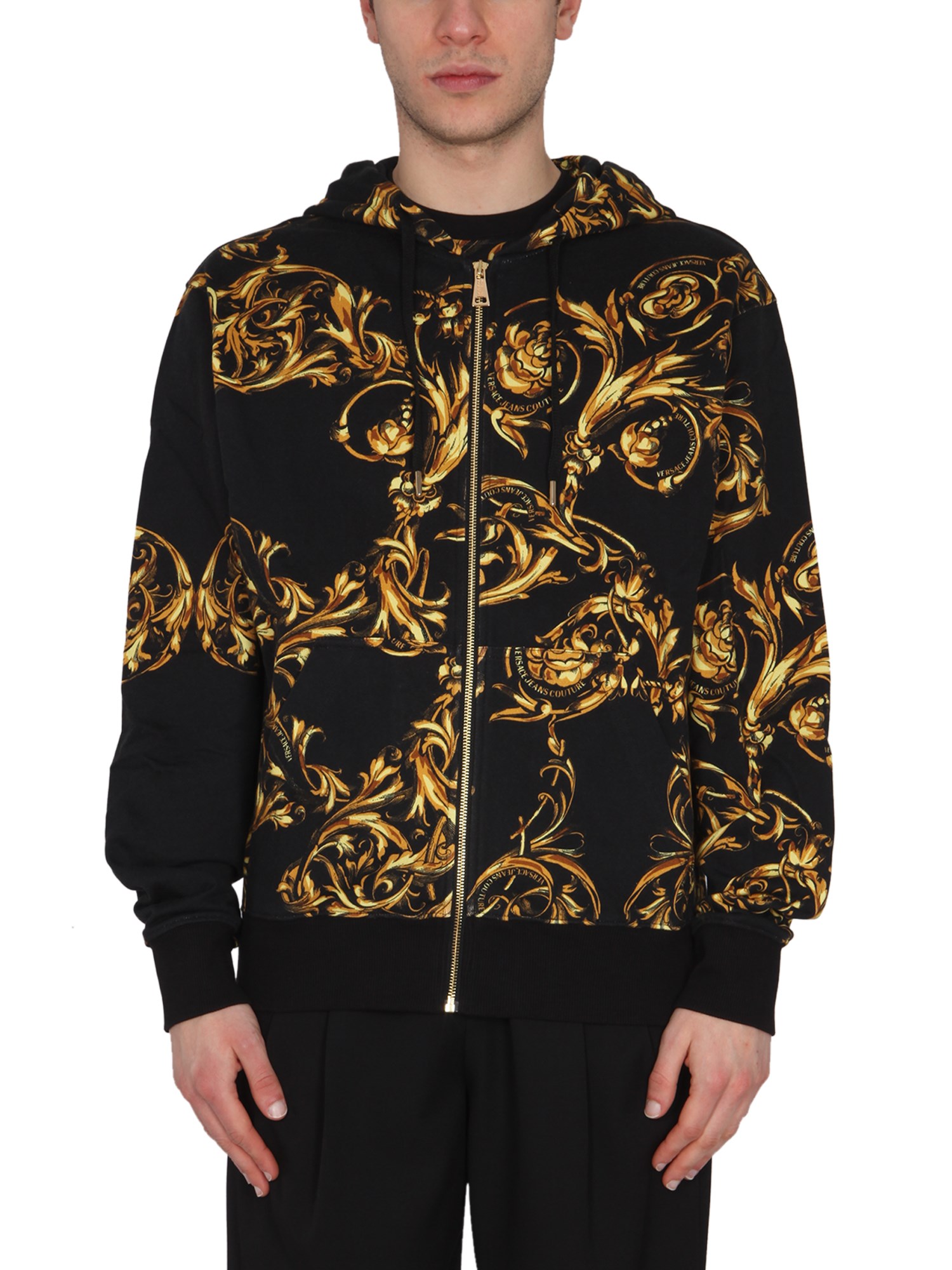 versace jeans couture garland print sweatshirt