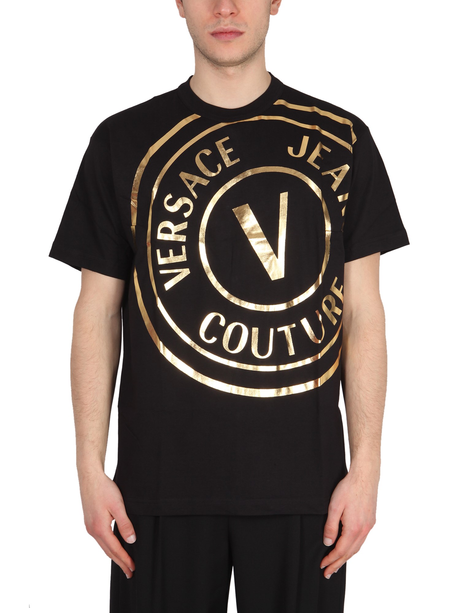 versace jeans couture t-shirt with logo print