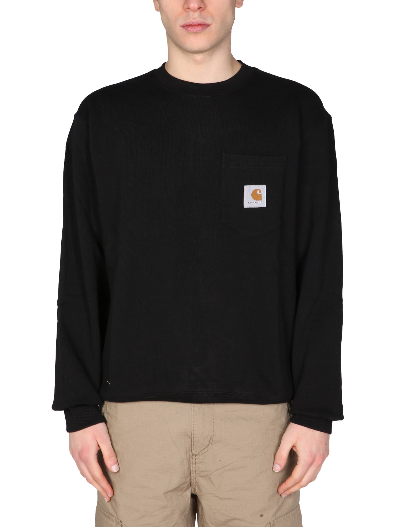 carhartt wip sweatshirt with logo patch