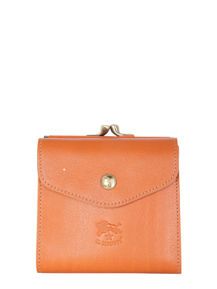 IL BISONTE - HERITAGE LEATHER WALLET WITH LOGO - Eleonora Bonucci