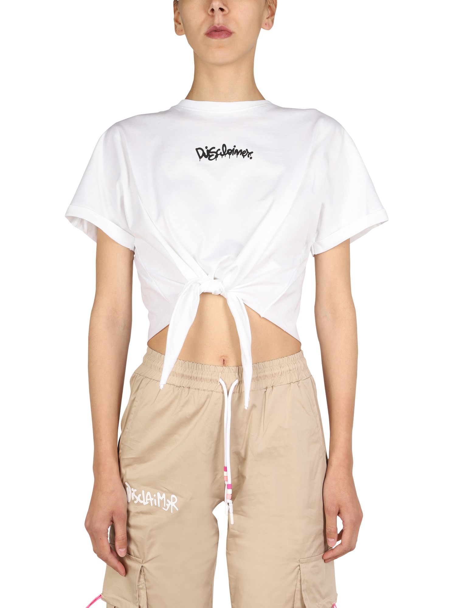 DISCLAIMER CROPPED T-SHIRT