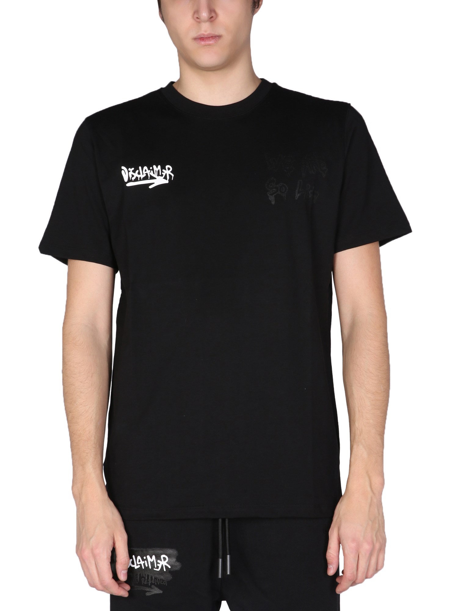 disclaimer t-shirt with logo print