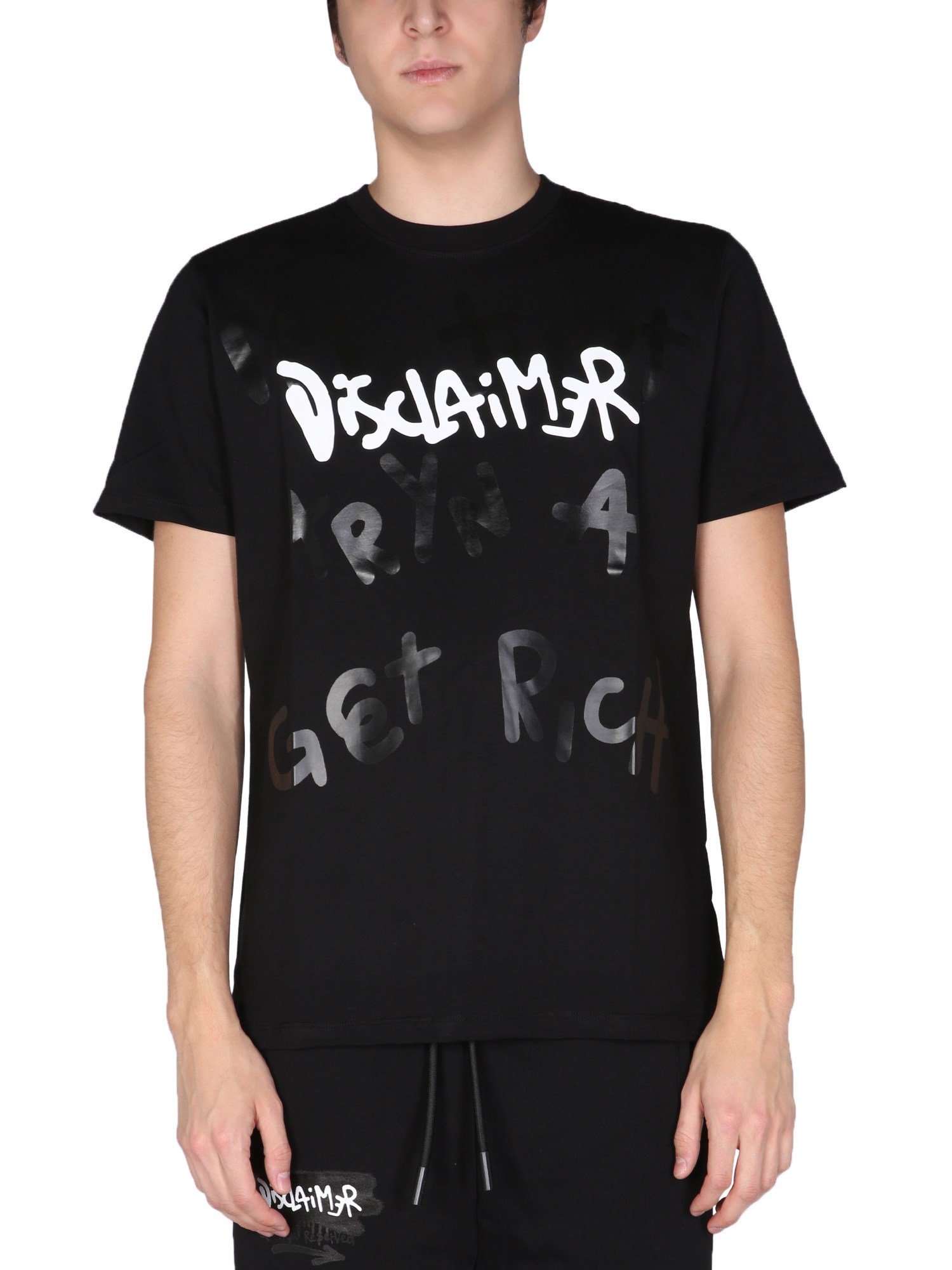 disclaimer t-shirt with logo print