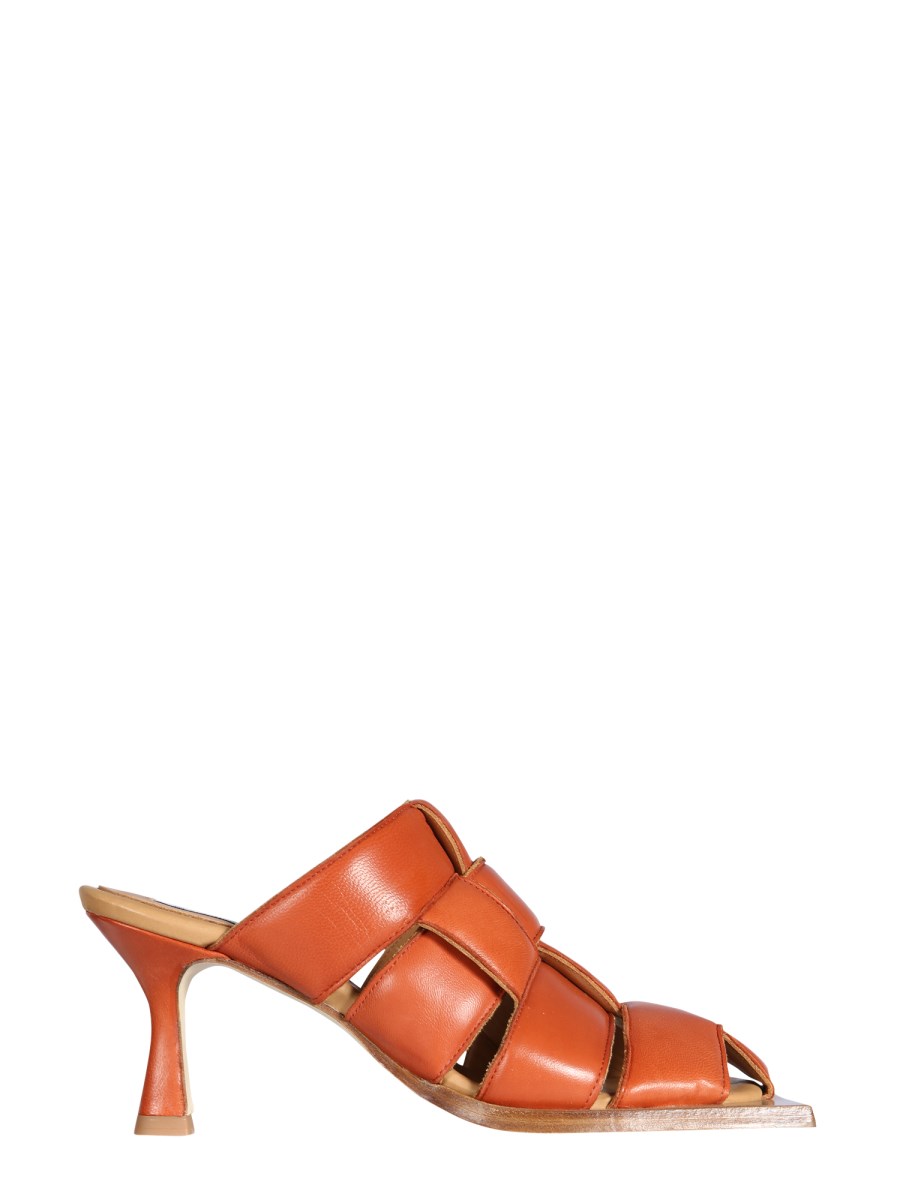 MIISTA SANDALO MULE MAYTE BRICK IN PELLE