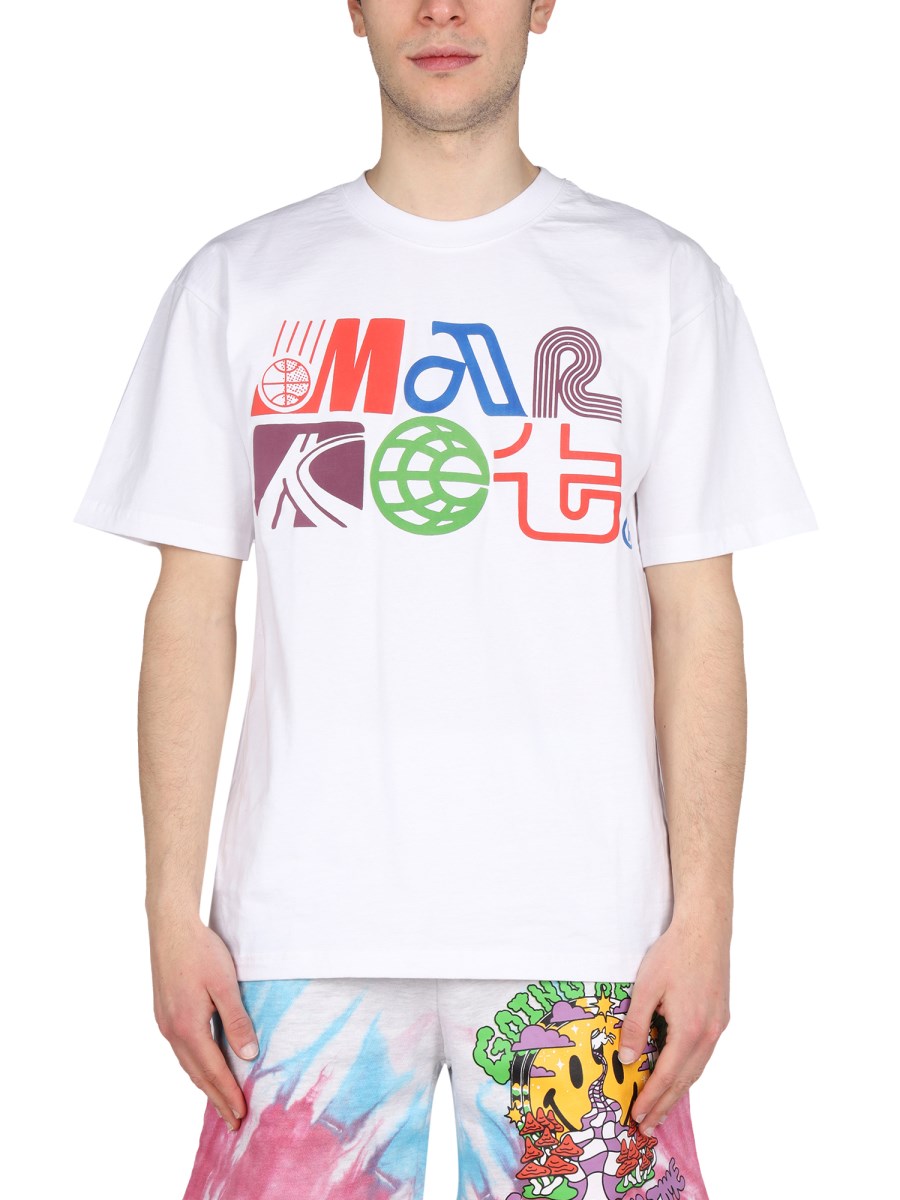 MARKET T-SHIRT IN JERSEY DI COTONE CON STAMPA LOGO