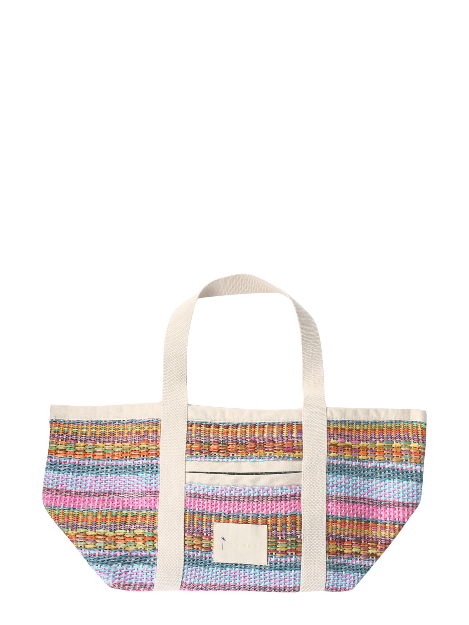 manebi raffia and jute mix tote bag
