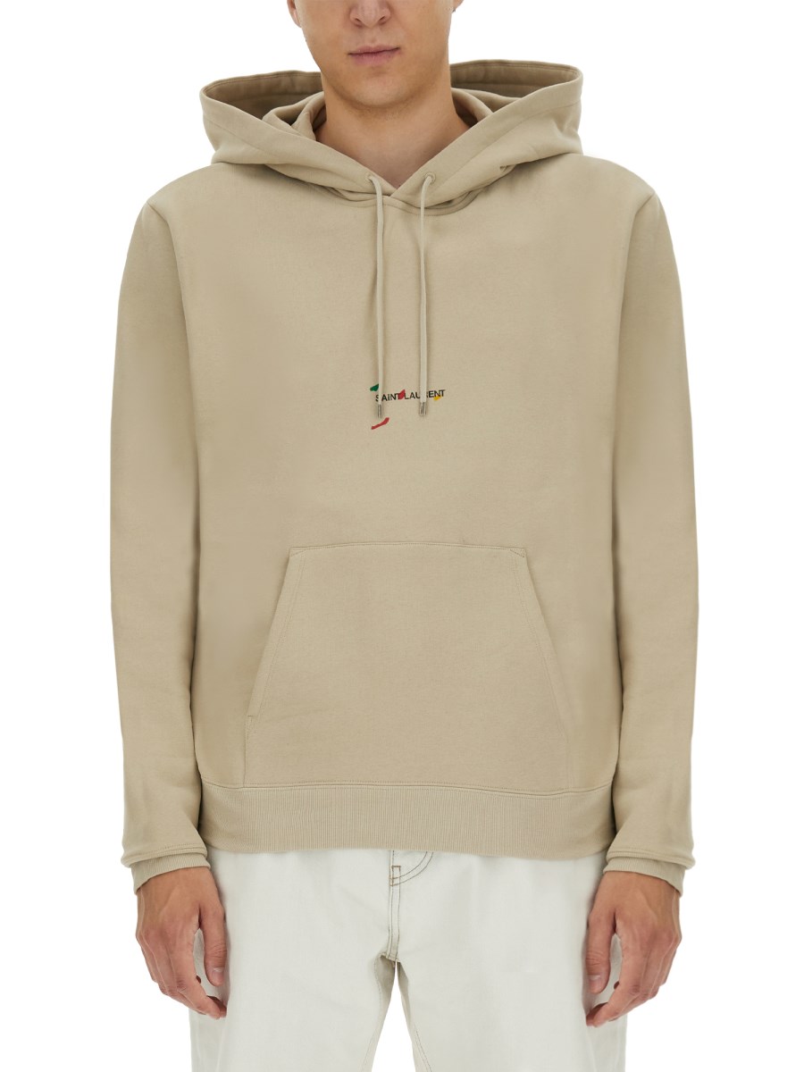 Saint laurent beige hoodie sale