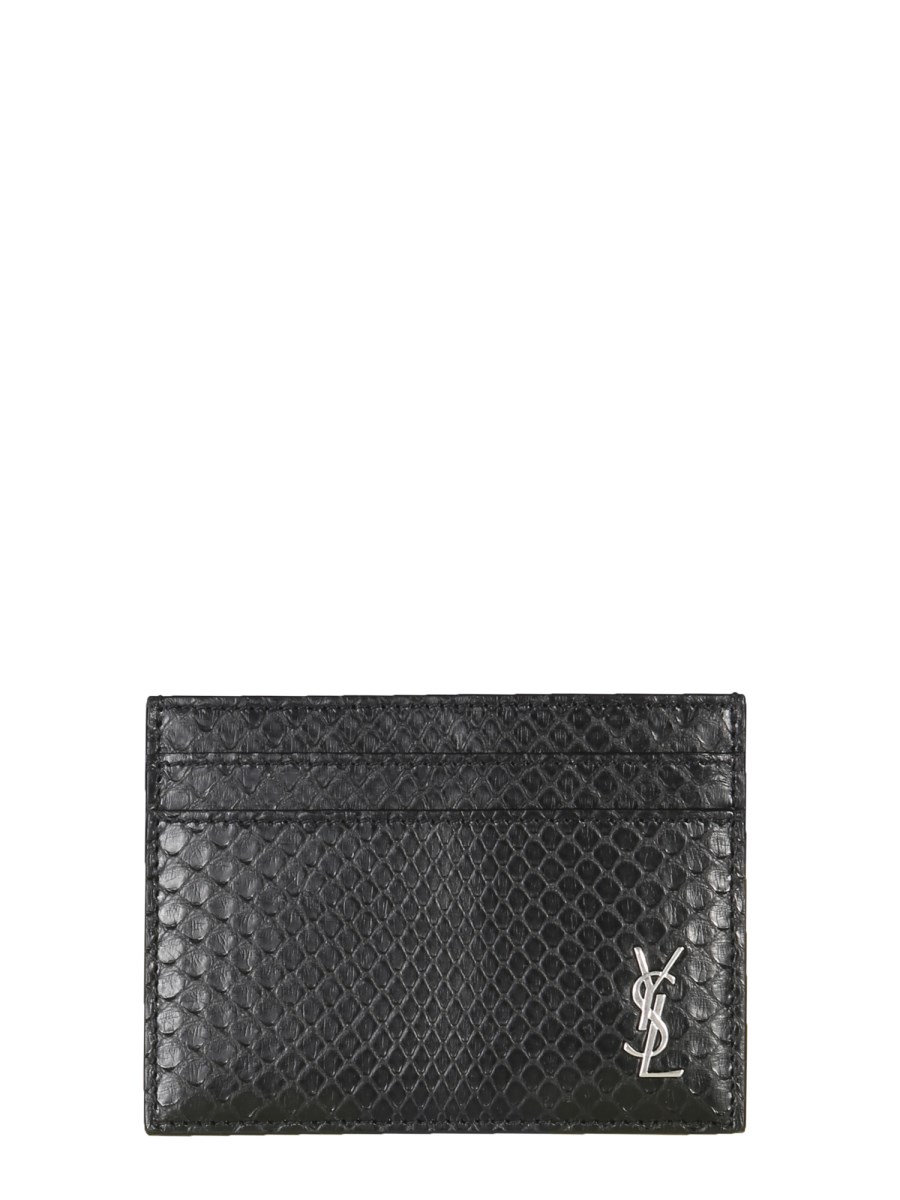 SAINT LAURENT PYTHON MONOGRAM CARD HOLDER Eleonora Bonucci