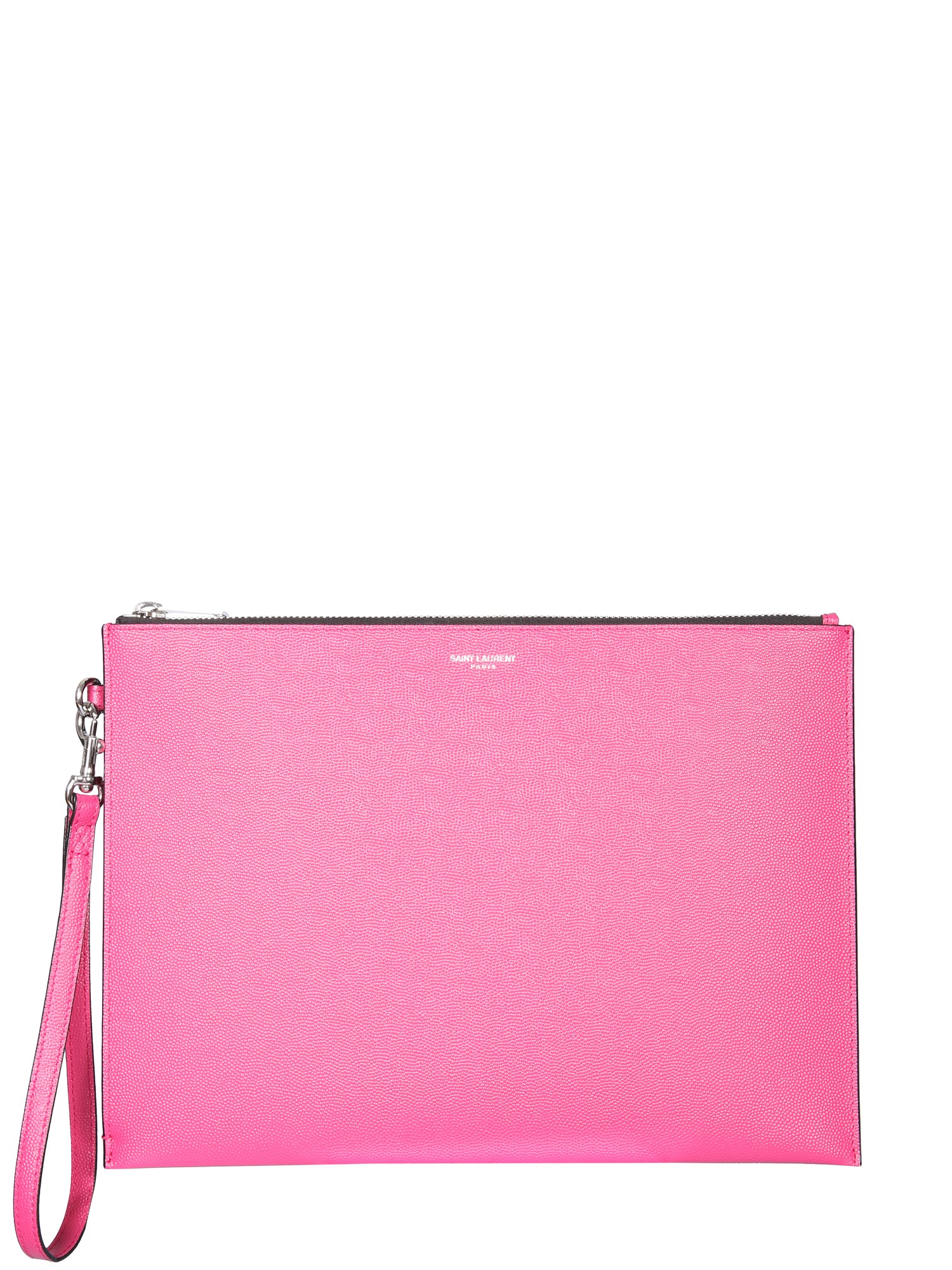 Saint Laurent Zipper Tablet Holder In Pink