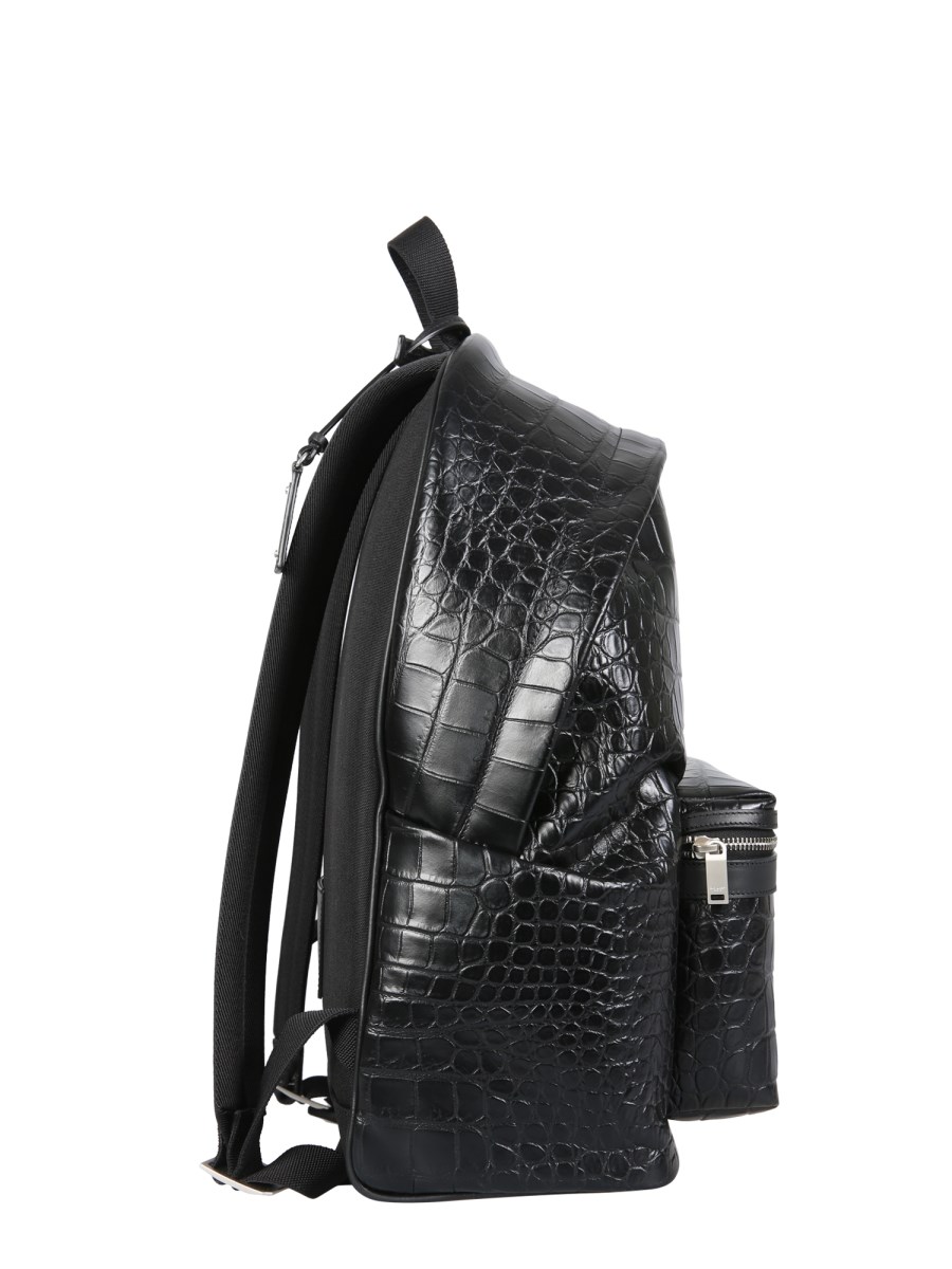 City Leather Backpack in Black - Saint Laurent