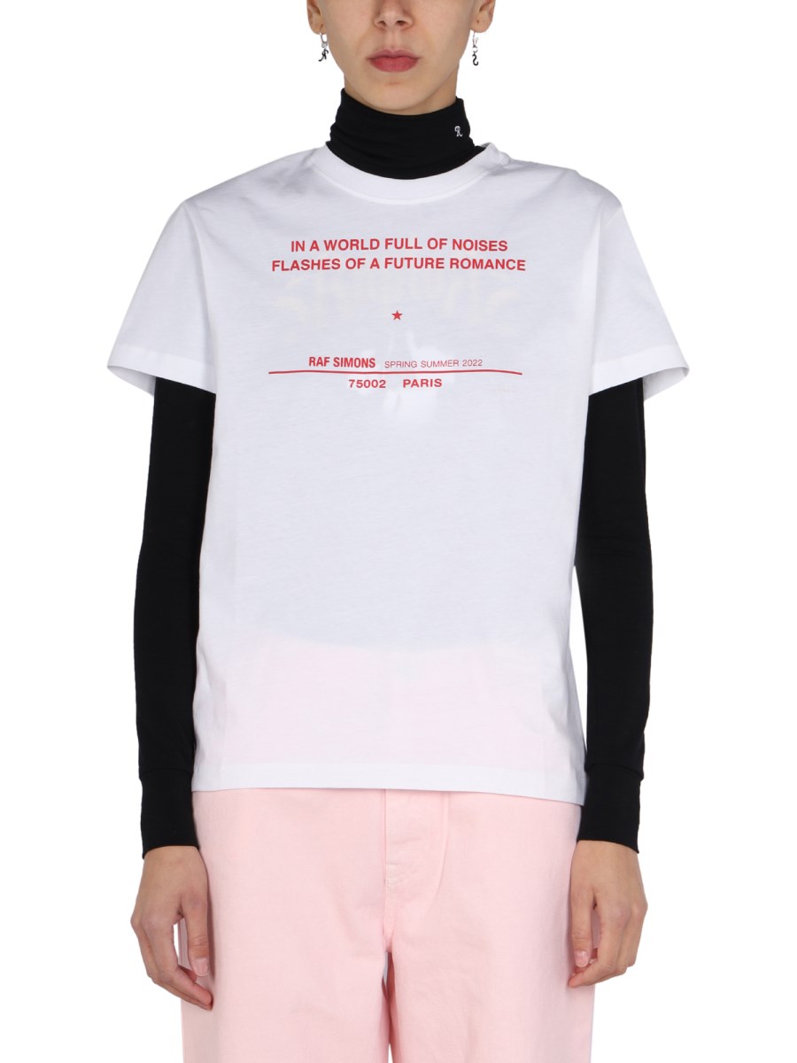 RAF SIMONS COTTON LOGO PRINT JERSEY T SHIRT Eleonora Bonucci