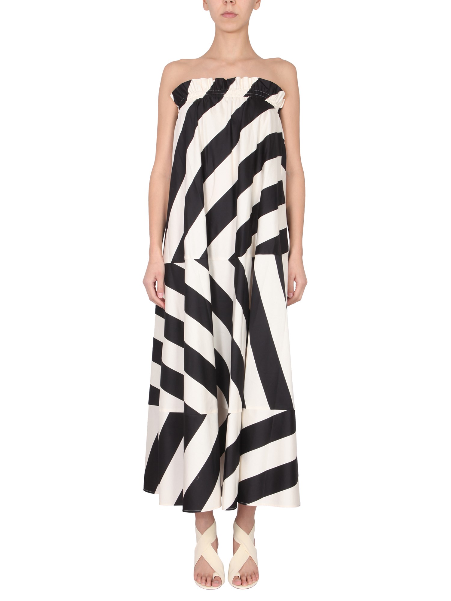 tory burch dress with striped pattern