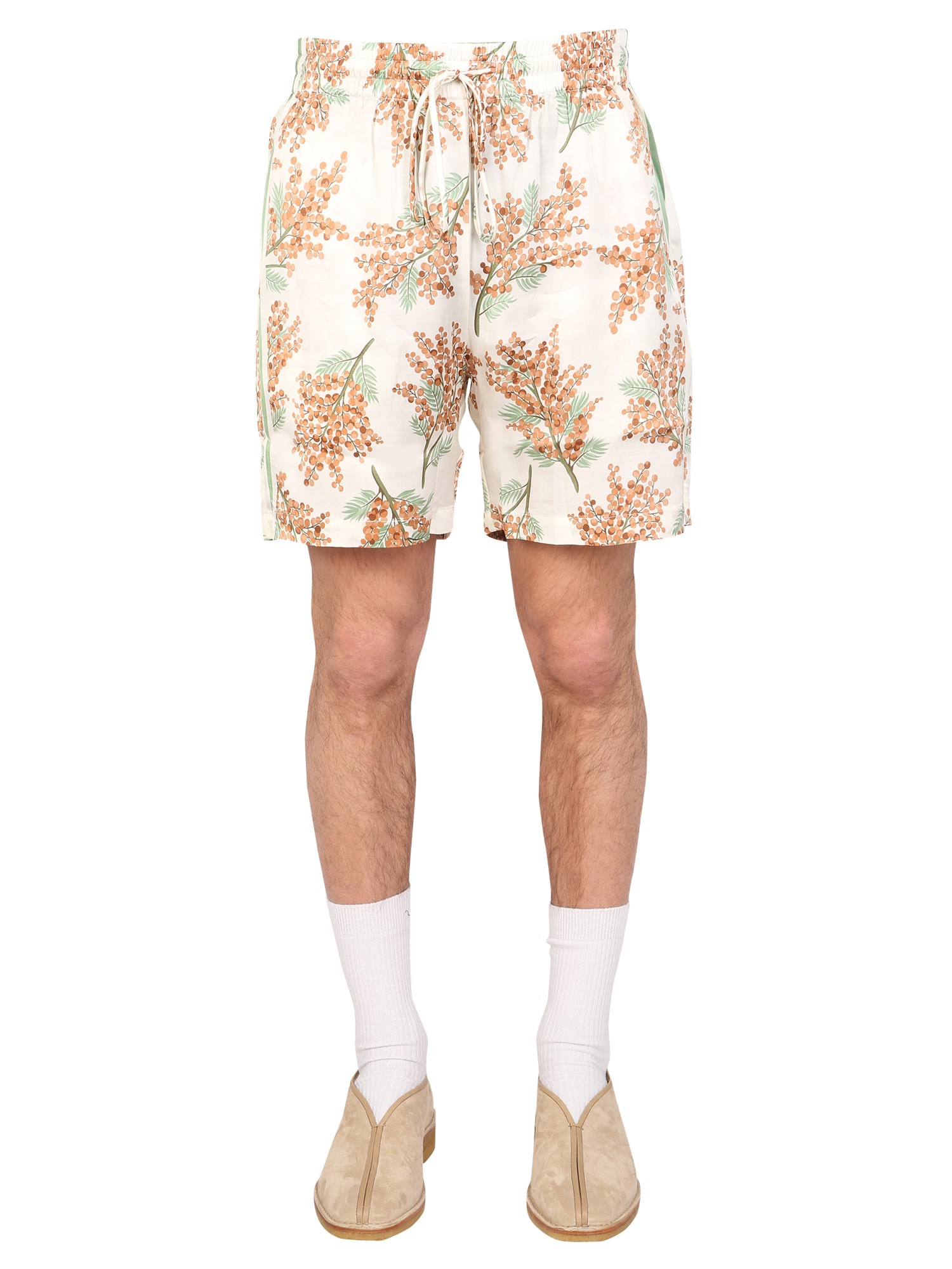 Shop Mouty Bermuda Floral Print Shorts In Multicolour