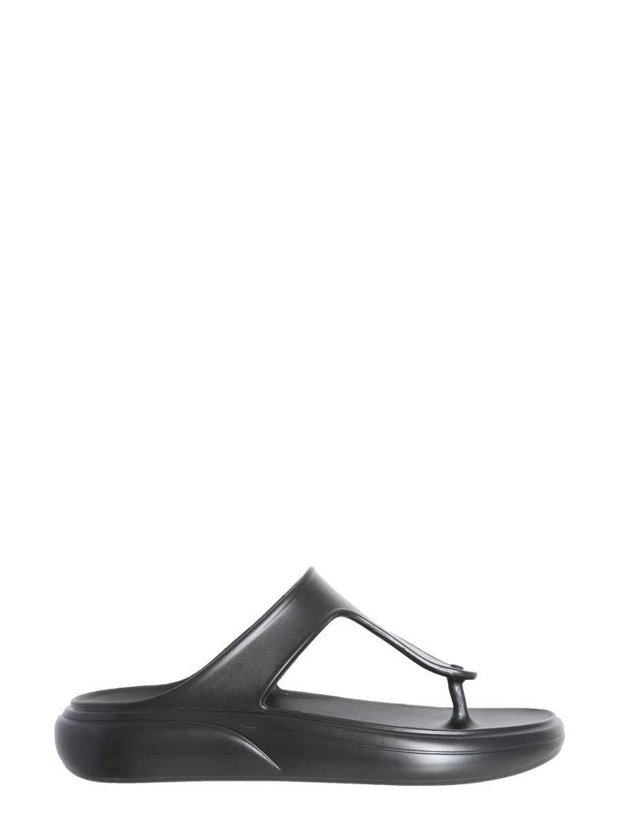 STUART WEITZMAN SANDALO SLIDE STUFLEX T-STRAP IN EVA